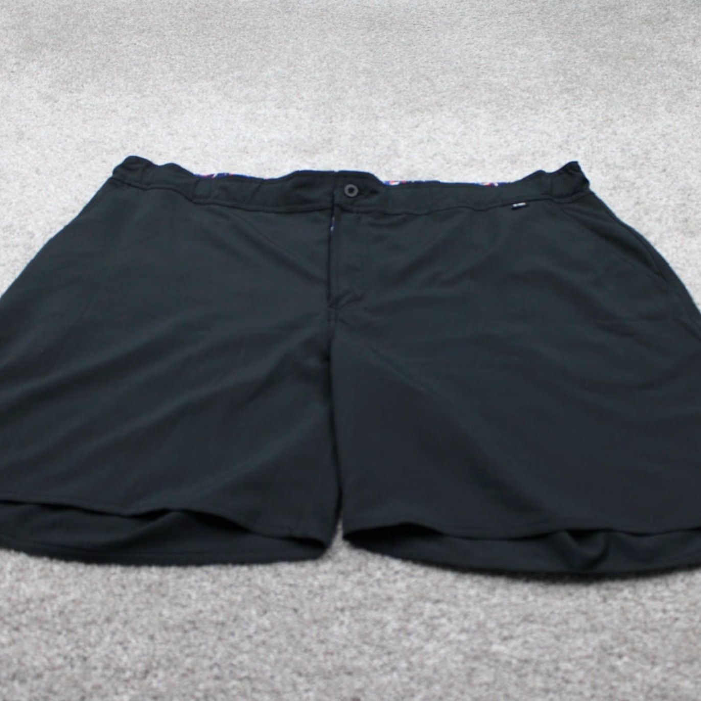 Vintage Tomboyx Shorts Mens 3XL Black 100% Polyester Flat Front Bermuda Inseam 7" Casual Pockets Shade: Black Size US 39 - 2 Thumbnail