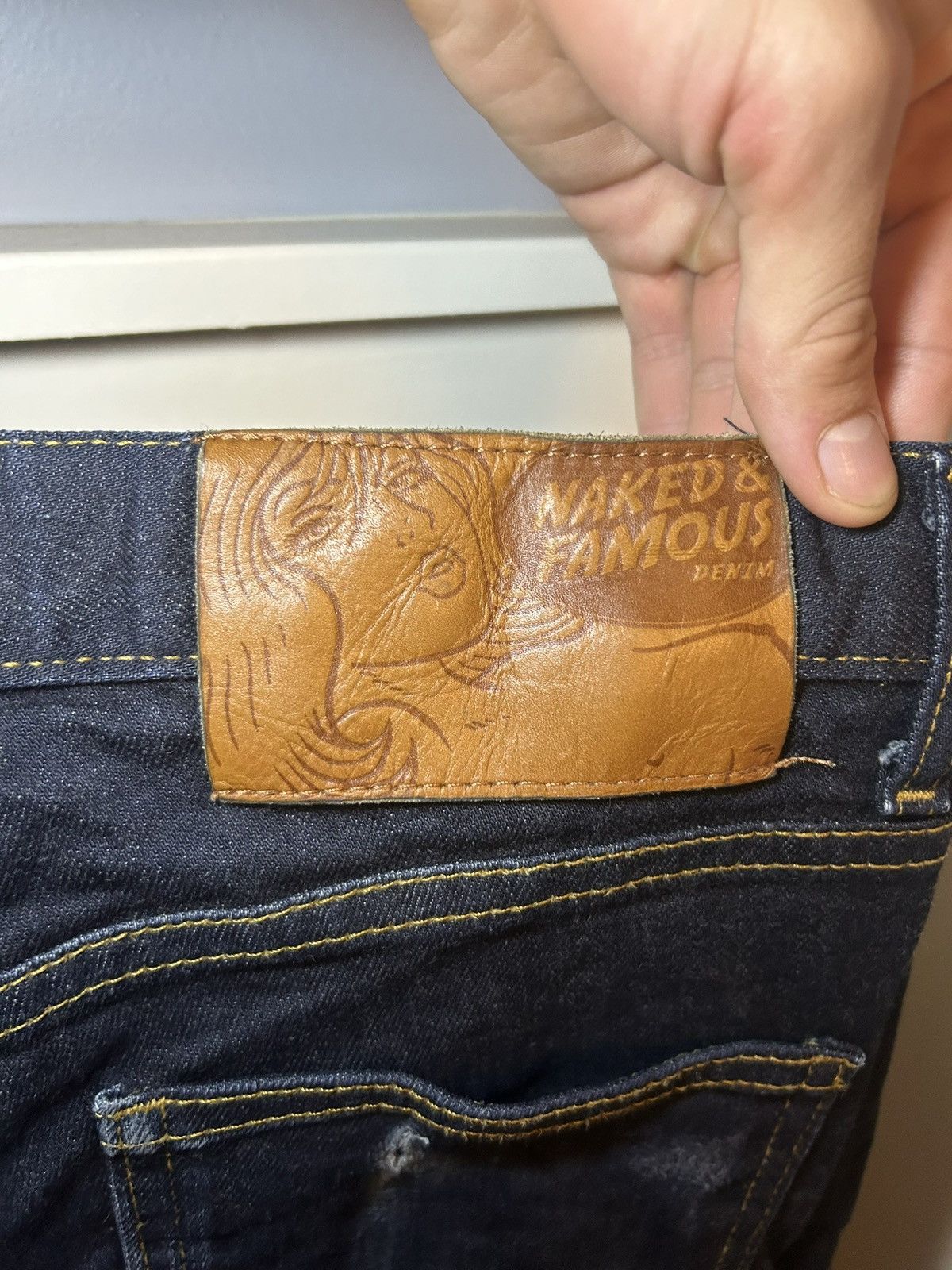 Naked & Famous Naked & Famous Deep Indigo Stretch Selvedge Denim jeans Size US 31 - 6 Thumbnail