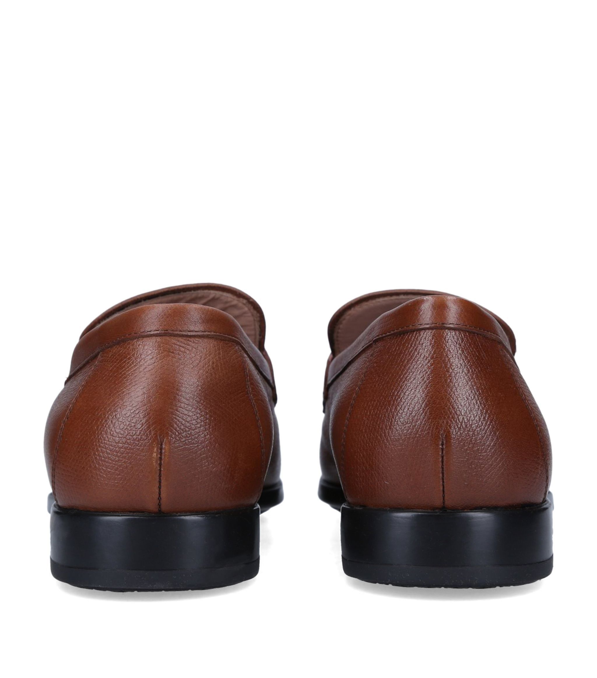 Salvatore Ferragamo o1s1rm0924 Ree Gancho Leather Loafers in Brown Size US 12.5 / EU 45-46 - 4 Thumbnail