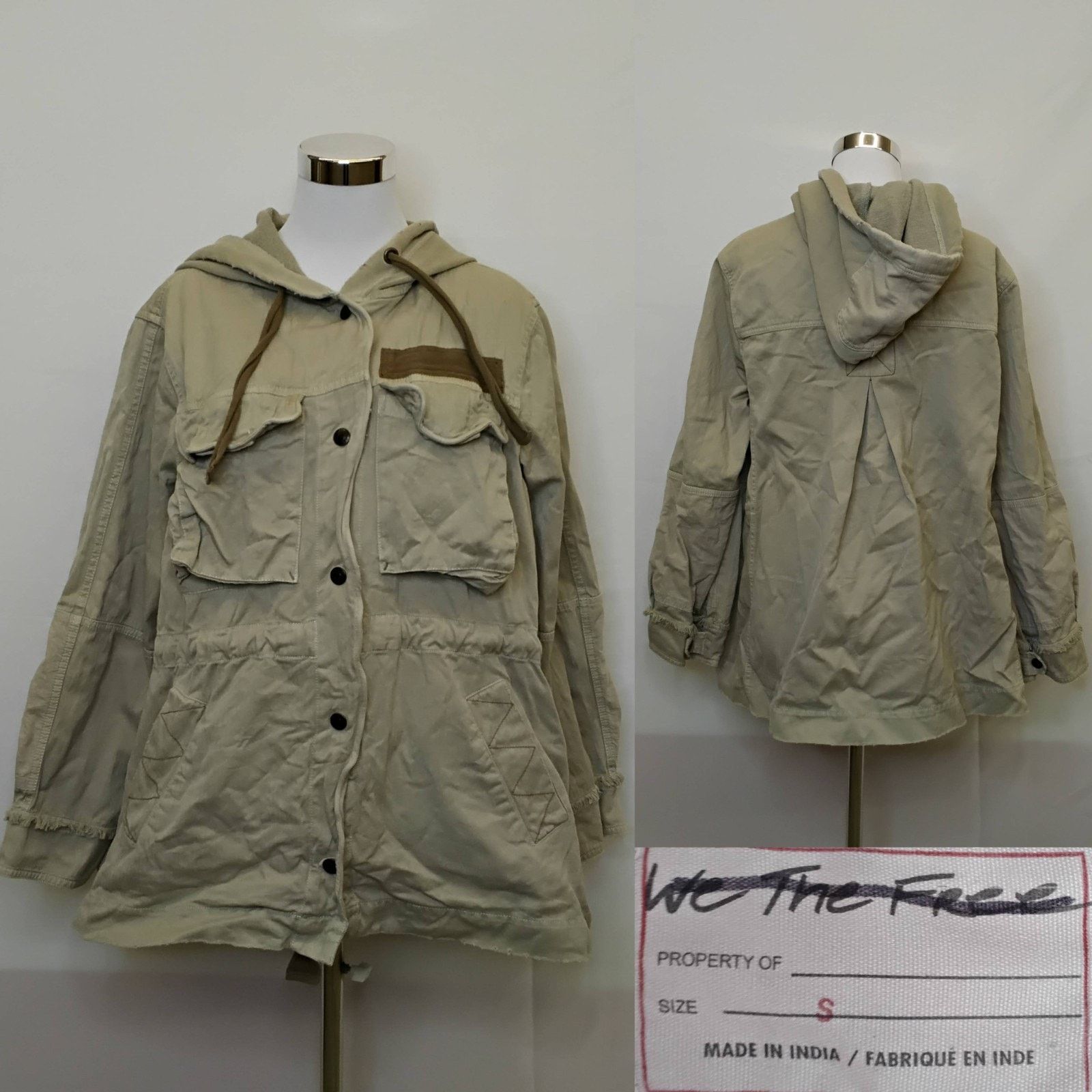 Free People Free People Cargo Hoodie Jacket Women's S Beige Oversized Size S / US 4 / IT 40 - 1 Thumbnail