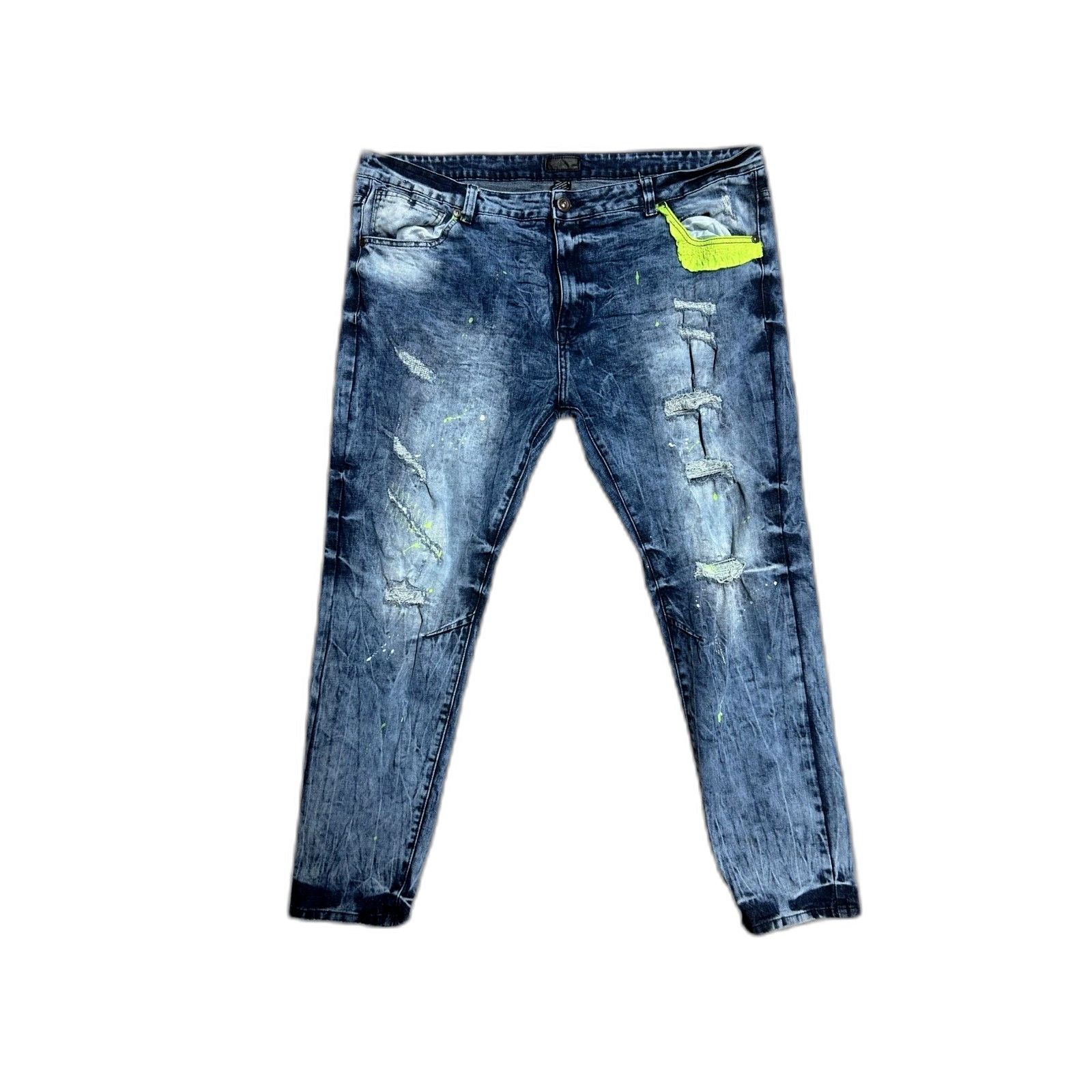 The Mercer Brand Men's Bleecker & Mercer Distressed Jeans with Rips sz 40/34 Size US 40 / EU 56 - 3 Thumbnail