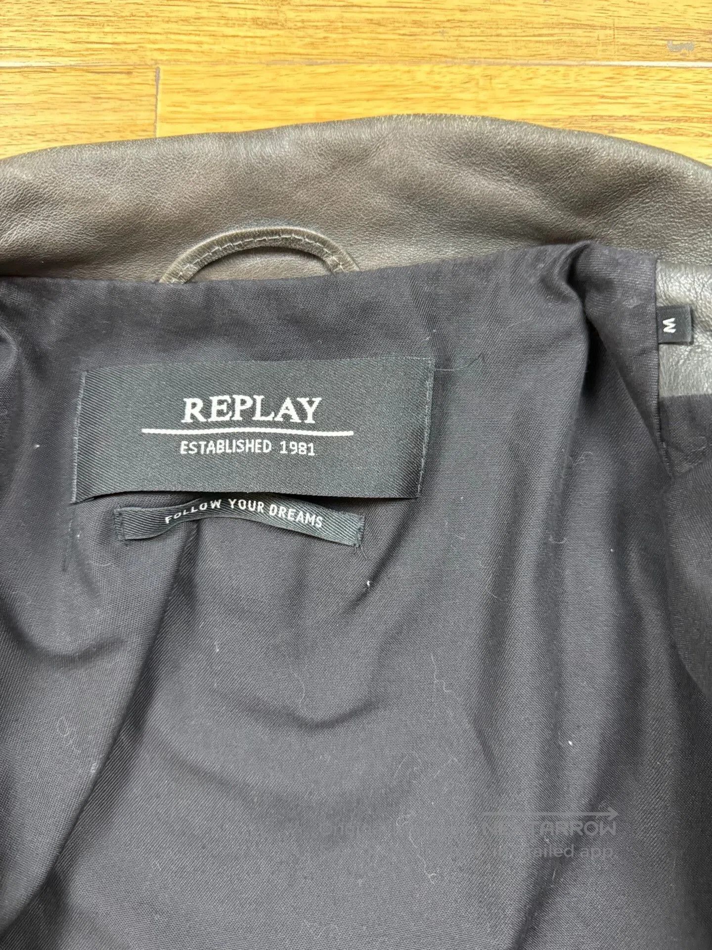 Replay Replay Men's Leather Biker Jacket. Size US M / EU 48-50 / 2 - 4 Thumbnail
