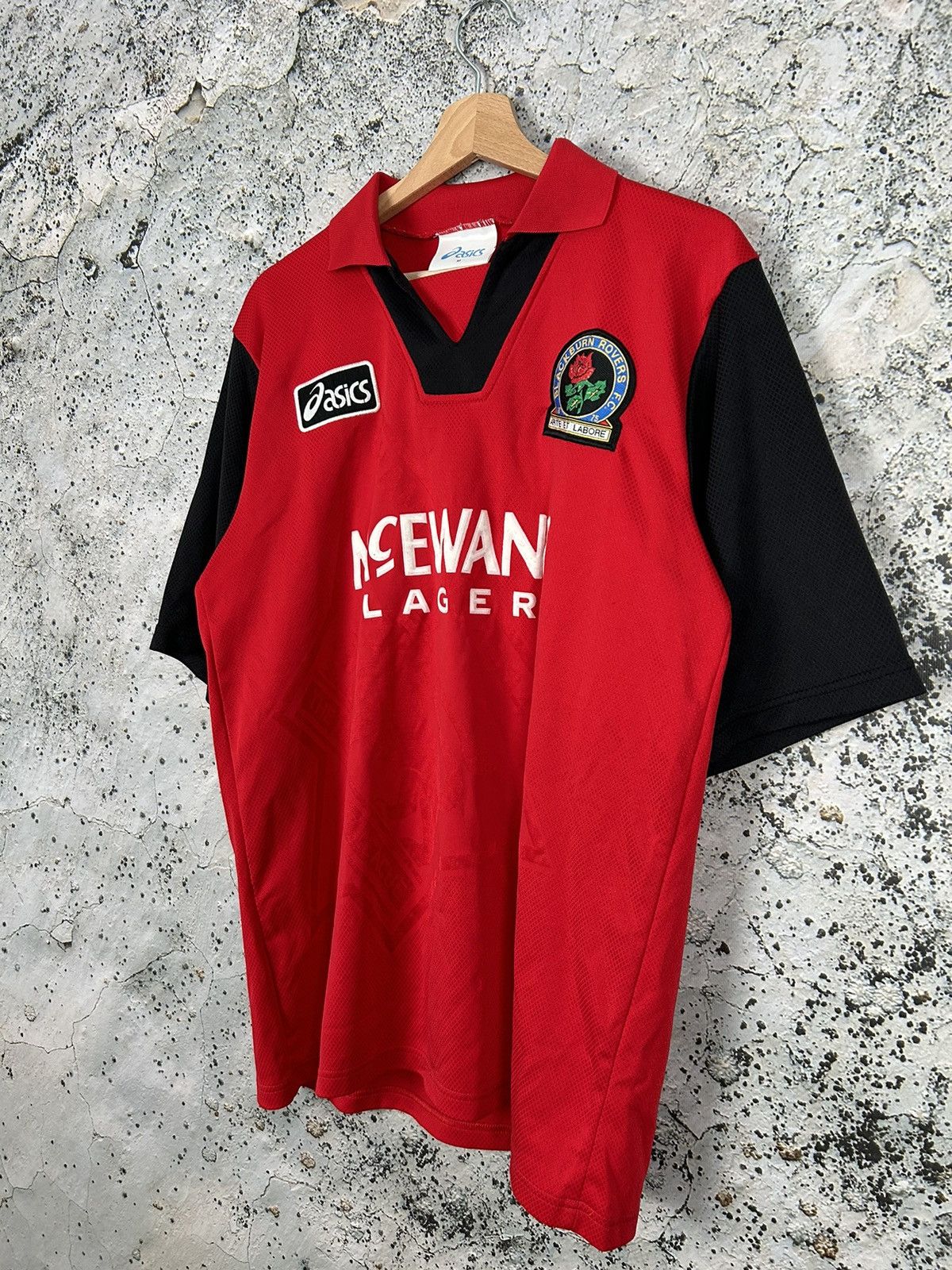 Asics Vintage Asics Blackburn Rovers FC Soccer Jersey 90s Rare Size US M / EU 48-50 / 2 - 2 Thumbnail