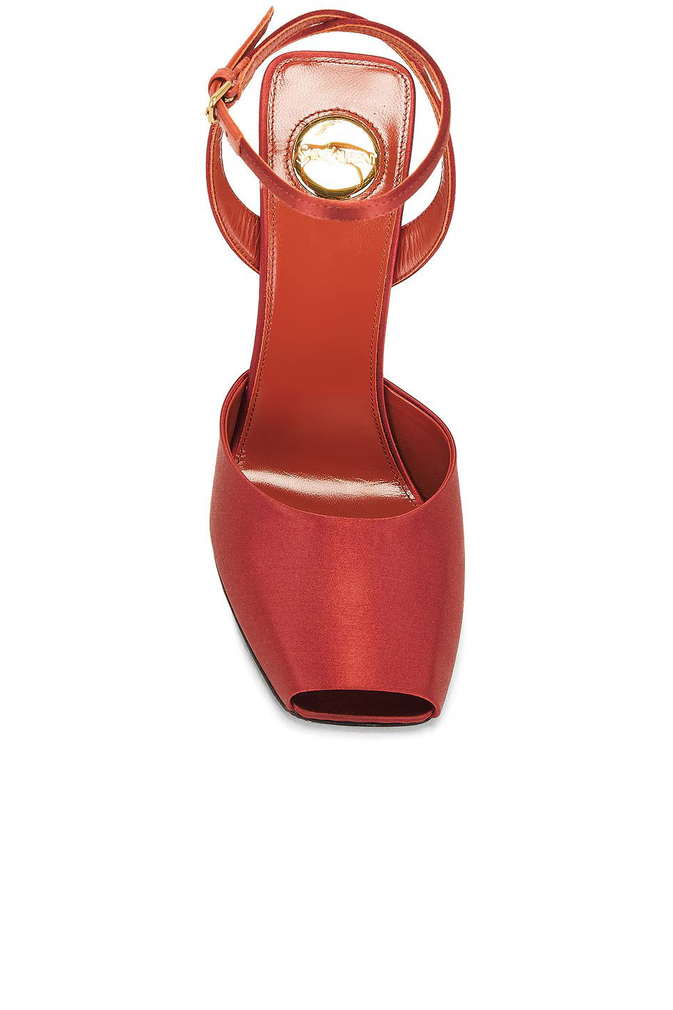 Saint Laurent Paris o1bcso1str0326 La Scandale Wedge Sandal in Dark Ruggine/Red Size US 6 / IT 36 - 4 Thumbnail