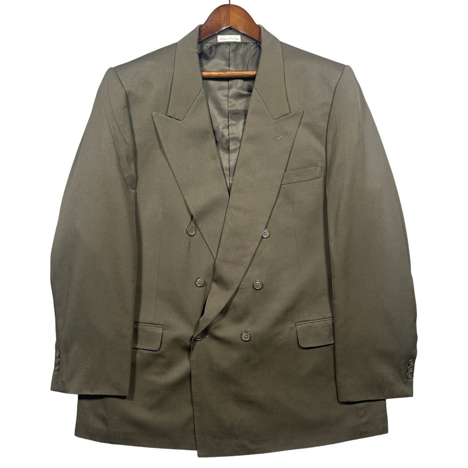 Other Trieste Double Breasted Blazer Mens Size 50L Olive Green Size 50L - 1 Thumbnail