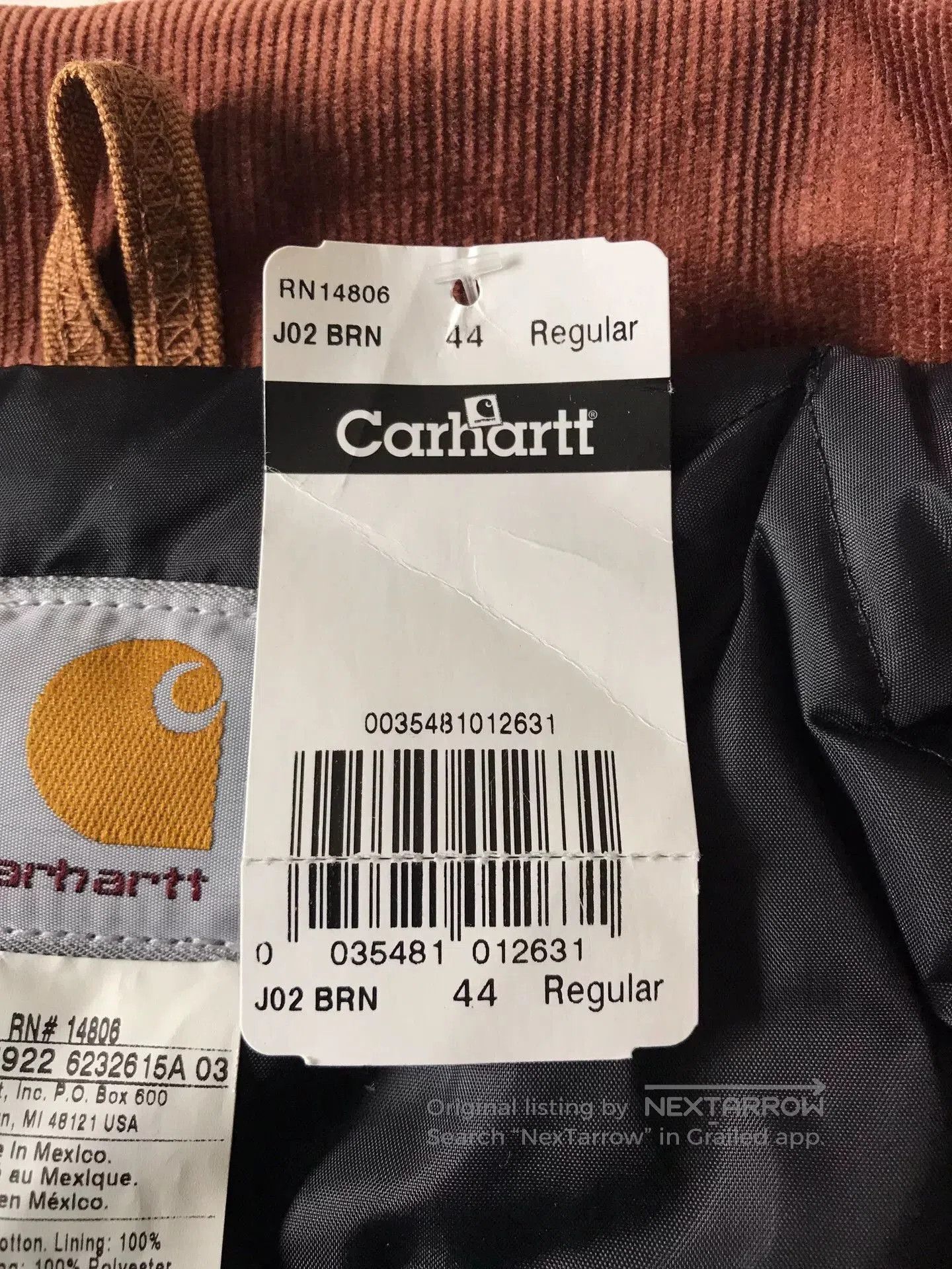 Carhartt Carhartt J02 Brown Canvas Work Jacket. Size US S / EU 44-46 / 1 - 8 Thumbnail