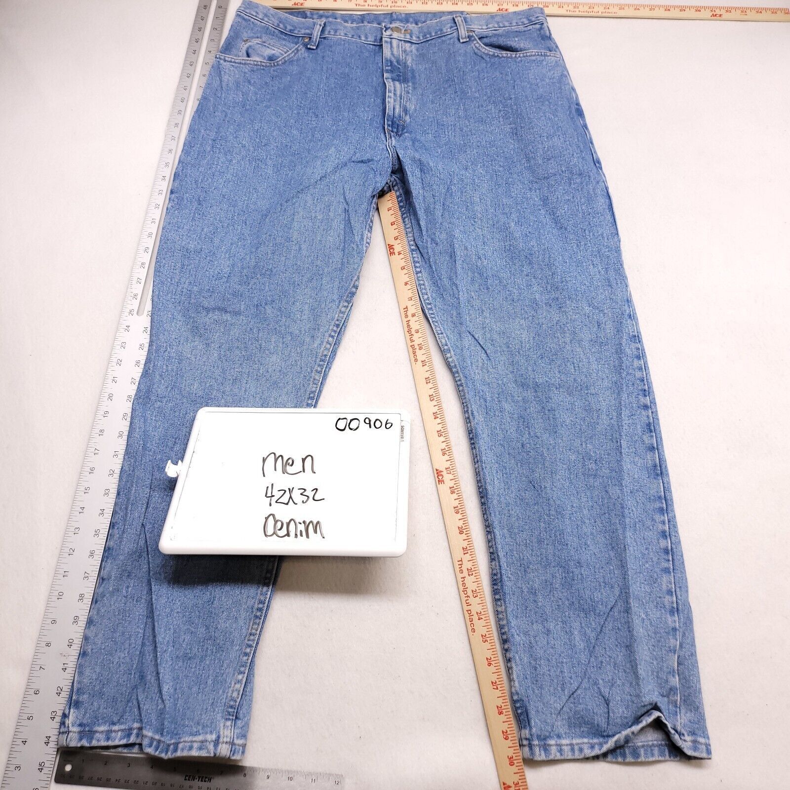Wrangler Wrangler Casual Button Zip Denim Jeans Mens Size 42x32 Blue Size US 42 / EU 58 - 4 Thumbnail