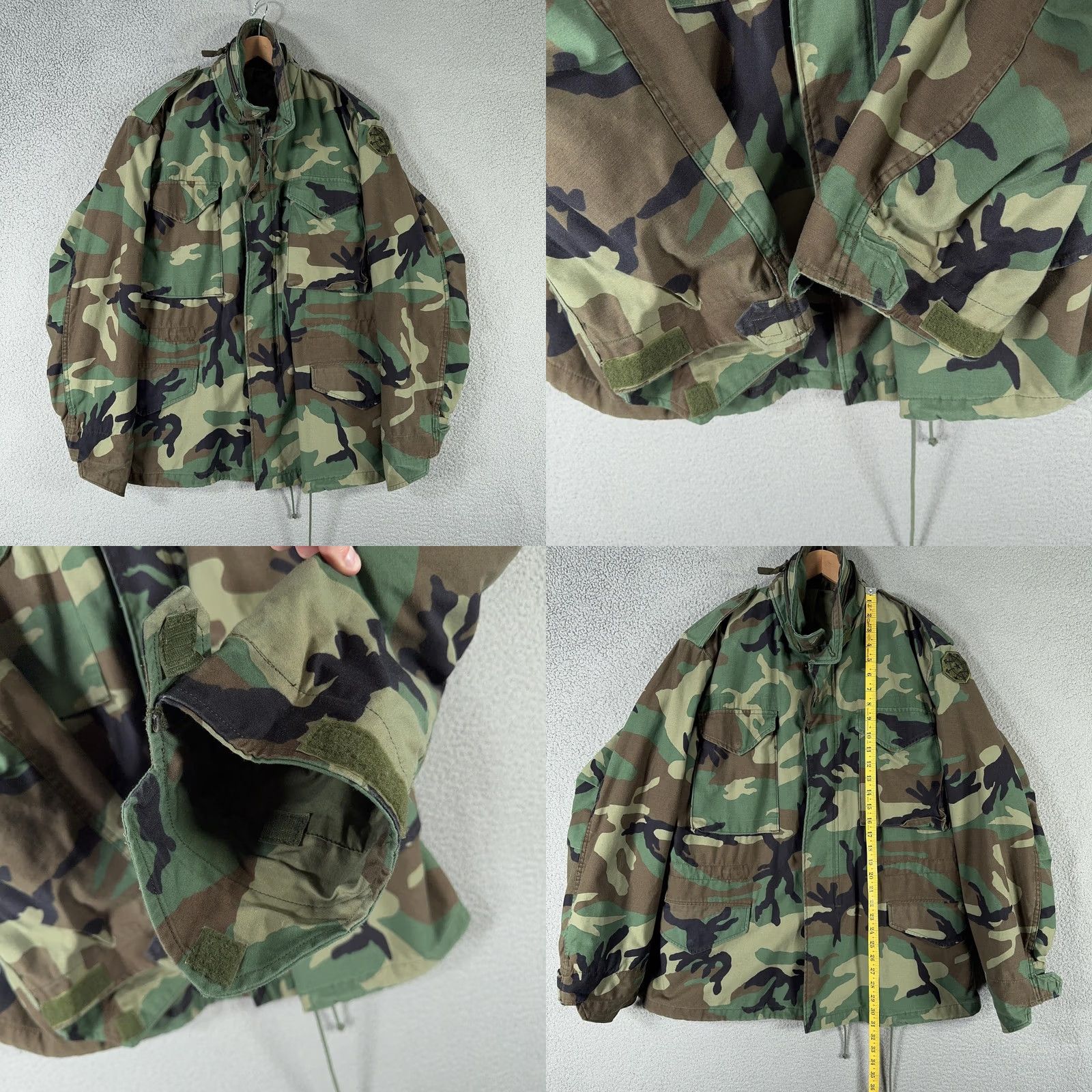 Vintage VINTAGE US Army M-65 Field Jacket Mens Medium Regular Woodland Camouflage Hooded M65 Size US M / EU 48-50 / 2 - 9 Thumbnail