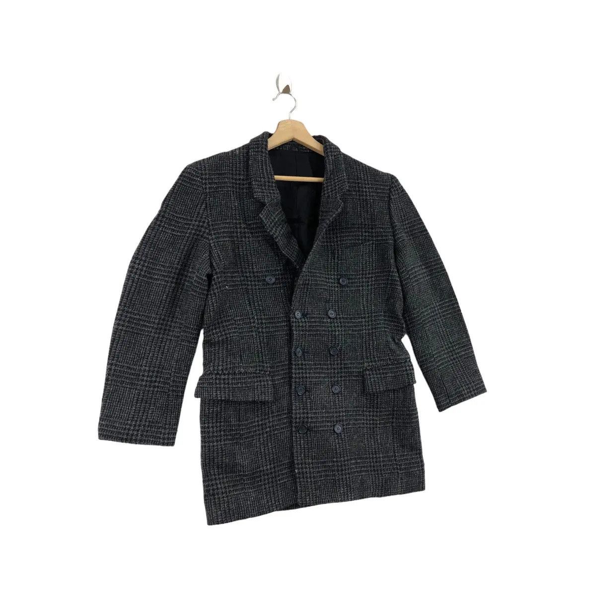 Vintage Vtg AZUR FEMME JAPAN Peacoat Double Breasted Coat Blazer Size S / US 4 / IT 40 - 5 Thumbnail