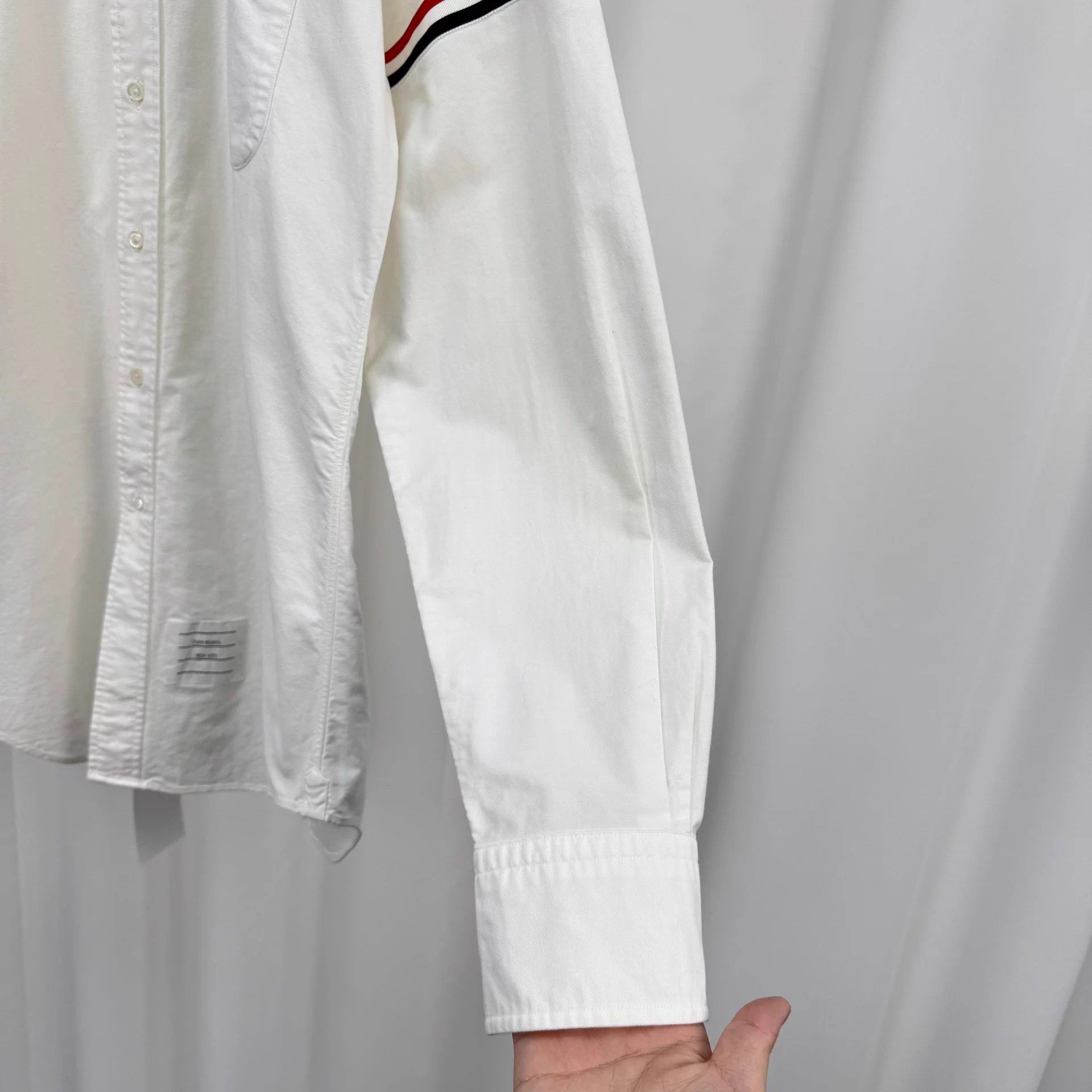 Thom Browne TB logo patch striped Oxford shirt US4 98 New Size US XL / EU 56 / 4 - 4 Thumbnail