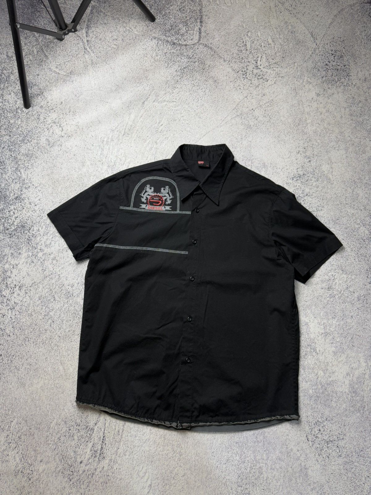 Diesel Vintage Diesel Shirt Big Logo Y2K Division 2005 USA Size US L / EU 52-54 / 3 - 4 Thumbnail