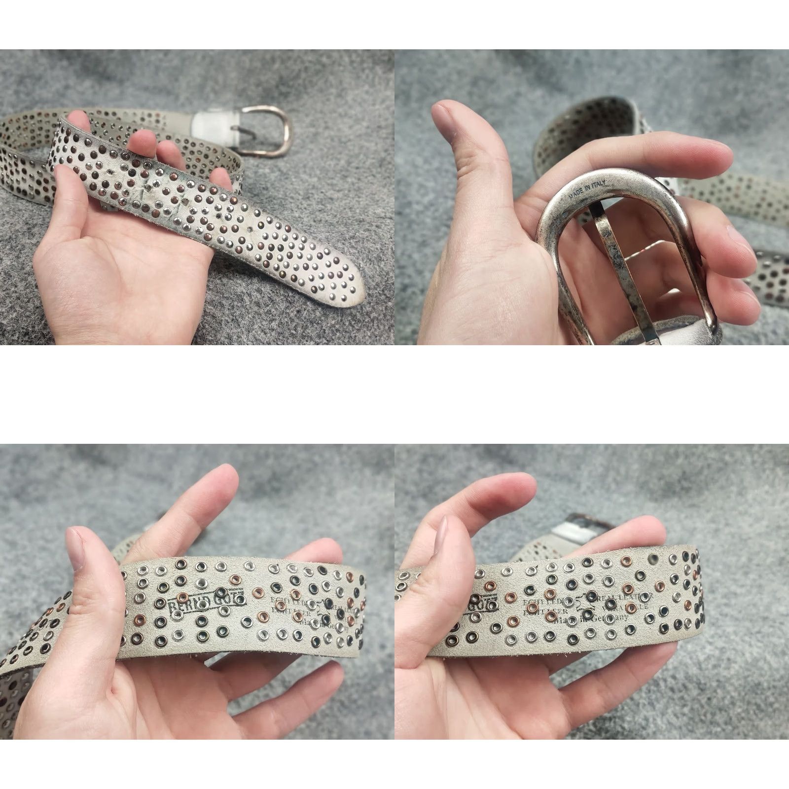 Vintage Vintage Leather Silver Japanese LGB Style Punk Emo Rock Goth belt Size ONE SIZE - 8 Thumbnail