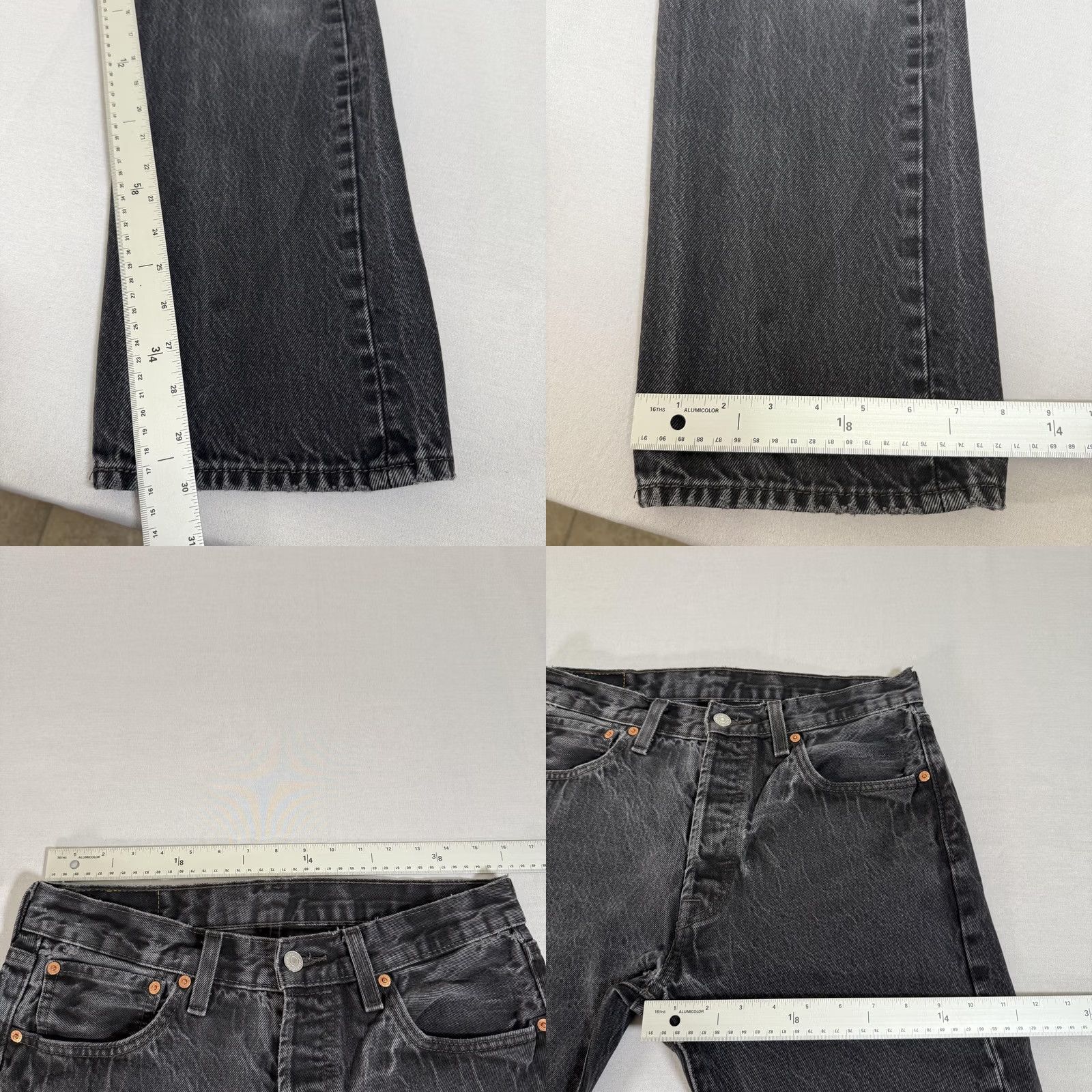 Levi's Levi's Jeans Mens 32x30 Black 501 Straight Fit Distressed Denim Pants Y2K Size US 32 / EU 48 - 8 Thumbnail