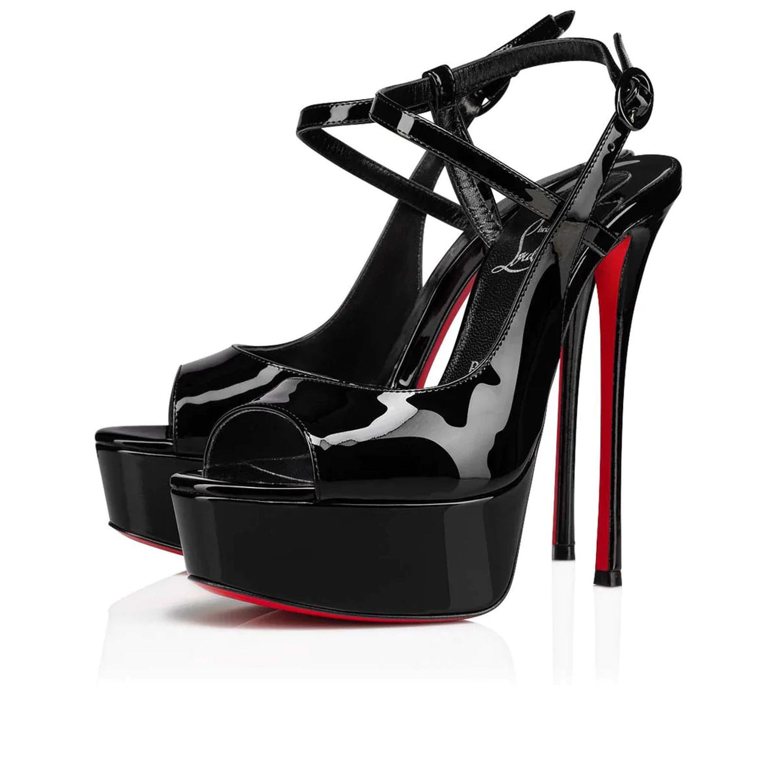 Christian Louboutin So Jenlove Alta 150 Black Platform Sandal Heel Pump 37 Size US 7 / IT 37 - 1 Thumbnail