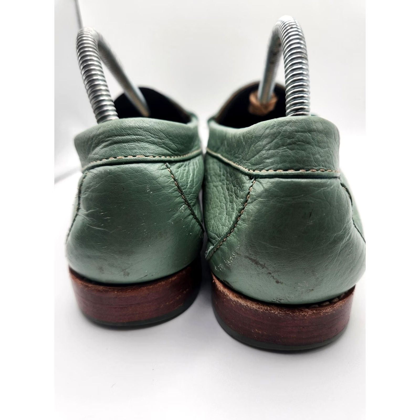 Vintage G.H. Bass & Co. Weejuns Leather Penny Loafers Dress Womens 9 M Green Shoes Size M / US 6-8 / IT 42-44 - 4 Thumbnail