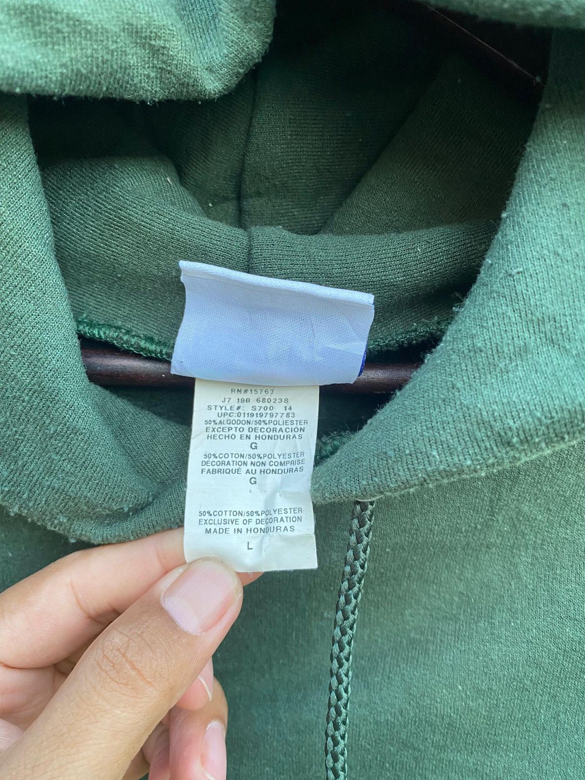 Champion Vintage Champion Hoodie Green Plain Pullover Size US L / EU 52-54 / 3 - 7 Thumbnail