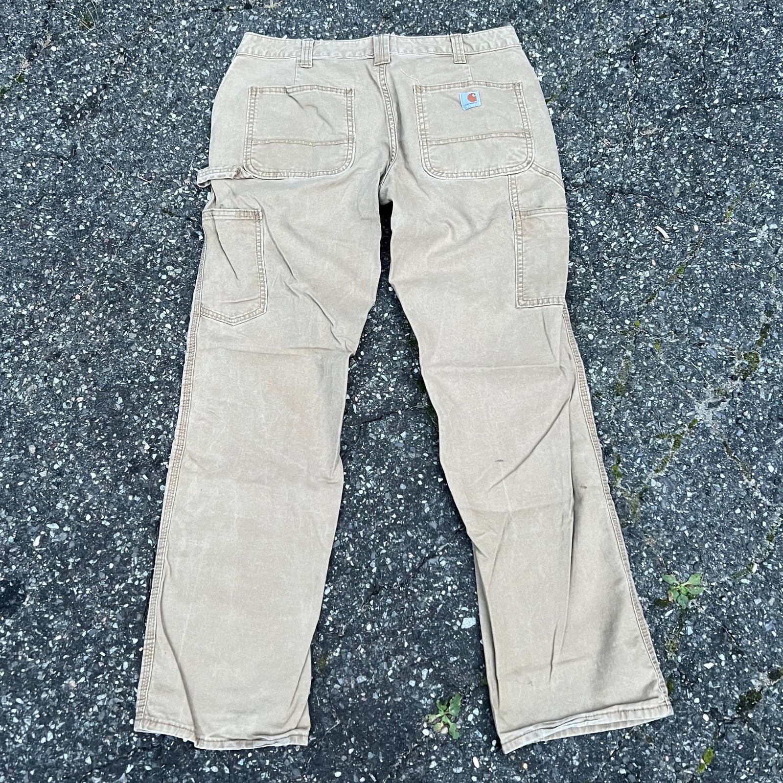 Carhartt × Vintage Vintage Y2K brown Carhartt work wear carpenter pants Size US 32 / EU 48 - 8 Thumbnail