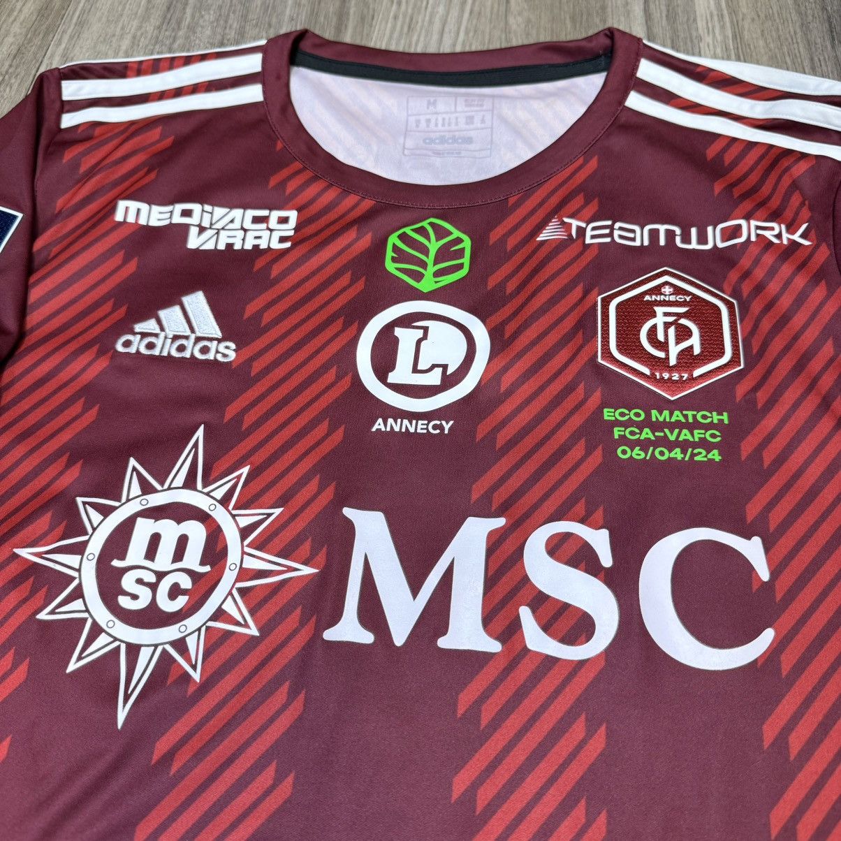 Adidas FC Annecy 23/24 match issued/worn shirt #2 Soukouna Size US M / EU 48-50 / 2 - 3 Thumbnail