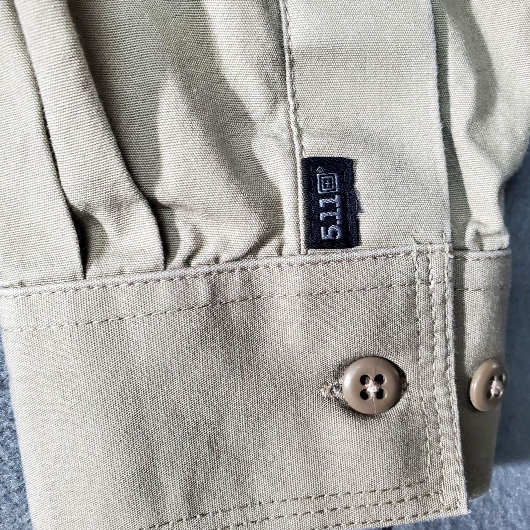 Vintage 5.11 Tactical Shirt Mens Large Beige Khaki Cargo Concealed Stash Pockets Utility Button-Up Long Sleeve Size US L / EU 52-54 / 3 - 6 Thumbnail