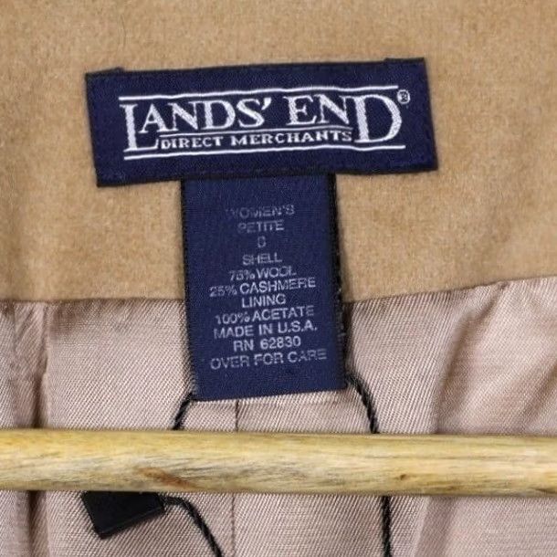 Lands' End VINTAGE Lands End Womens Petite Blazer Tan Single Button Size 8 Size M / US 6-8 / IT 42-44 - 7 Thumbnail