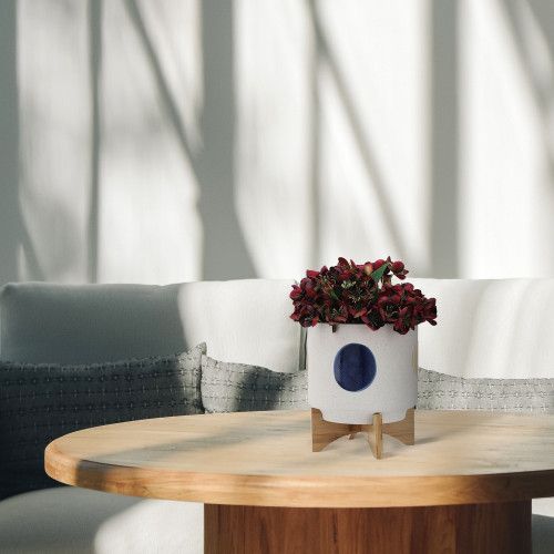 Designer × Homemade 10" FUNKY PLANTER W/ STAND, WHITE Size US L / EU 52-54 / 3 - 8 Thumbnail