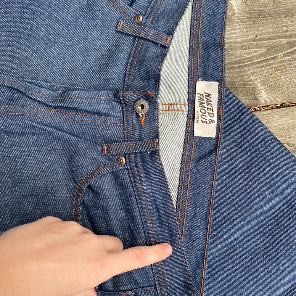 Naked & Famous Naked & Famous Natural Indigo Selvedge Weird Guy Size 34 Bl Size US 34 / EU 50 - 2 Thumbnail