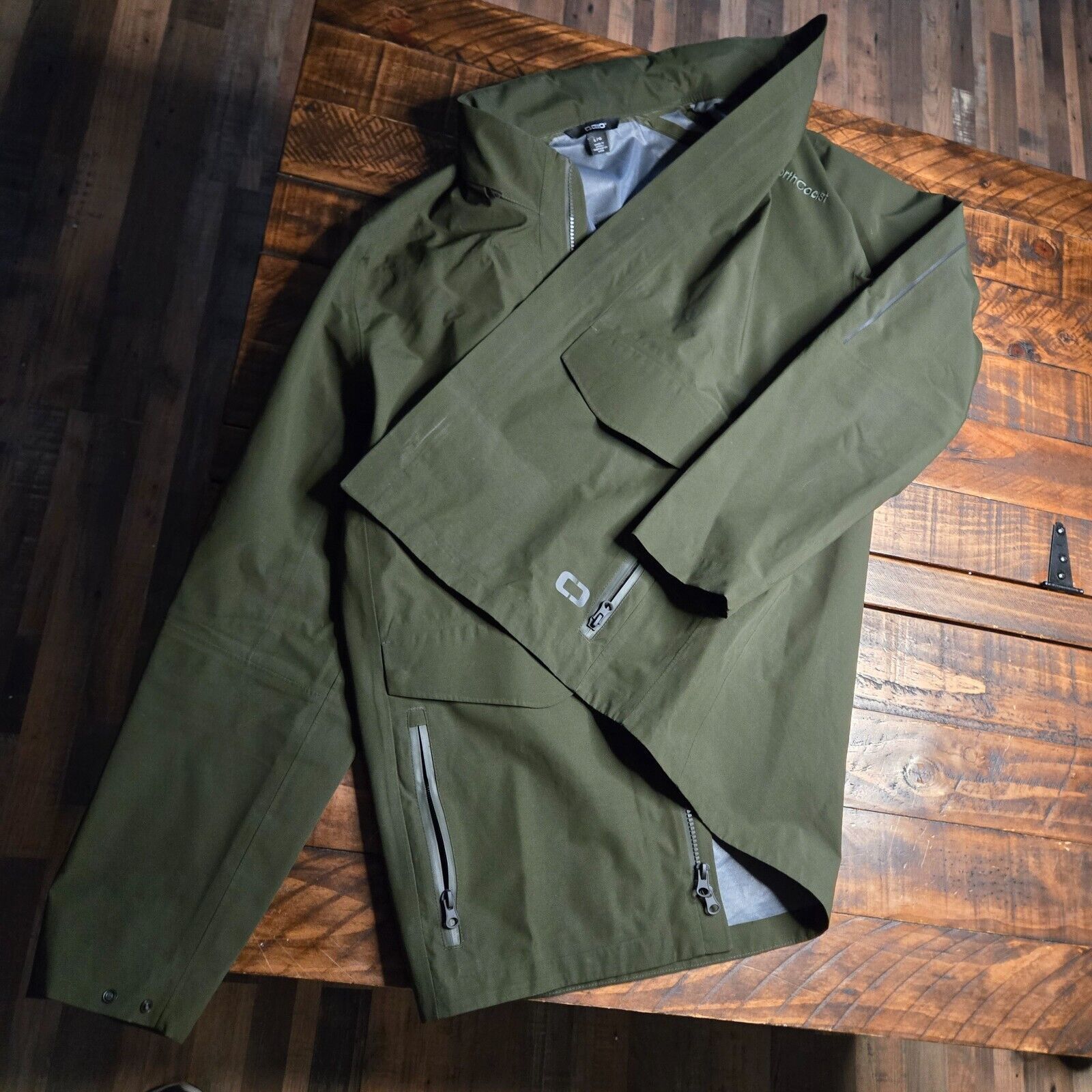 Ogio OGIO Men's Size L Hooded Shell Utilitarian Jacket Green C1 Size US L / EU 52-54 / 3 - 2 Thumbnail