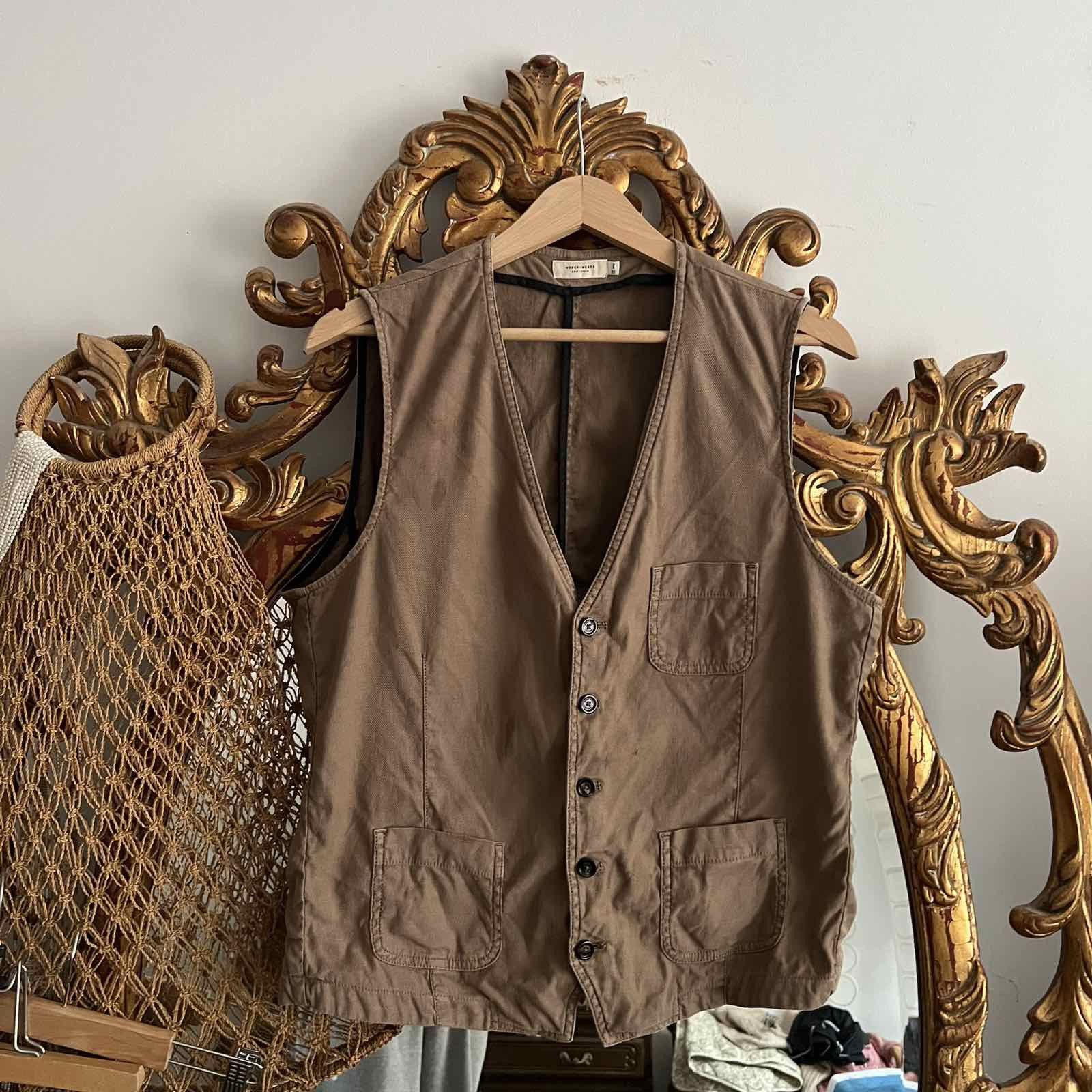 Weber Weber + Weber Sartoria Linen Cotton Gilet Sz 52 Size US L / EU 52-54 / 3 - 1 Thumbnail