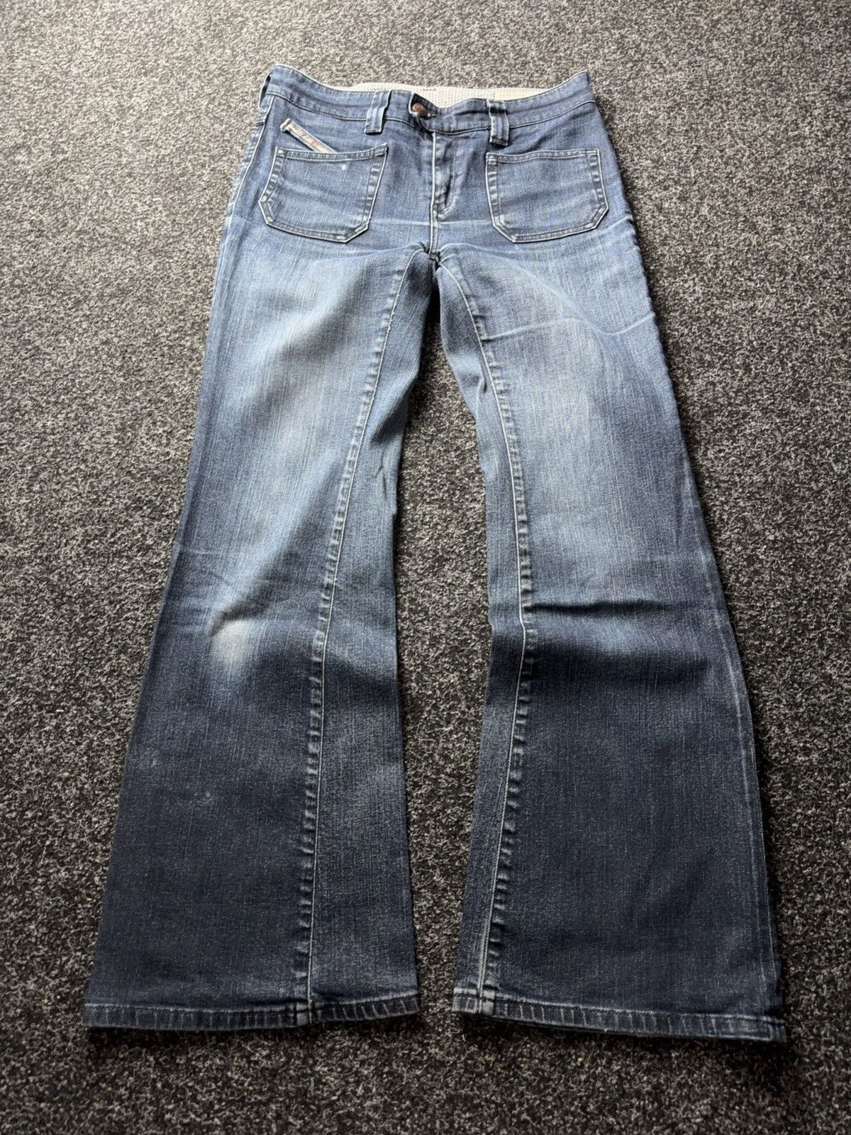 Diesel Luxury 00s Diesel FLUZI Flare Bootcut Jeans Y2K Denim Fade Size 30" / US 8 / IT 44 - 1 Thumbnail