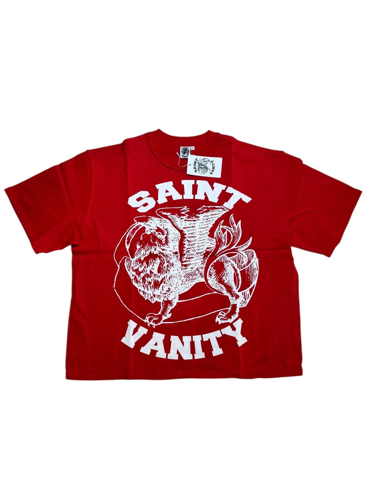 Saint Vanity Saint vanity griffin red/white t shirt LARGE Size US L / EU 52-54 / 3 - 1 Thumbnail