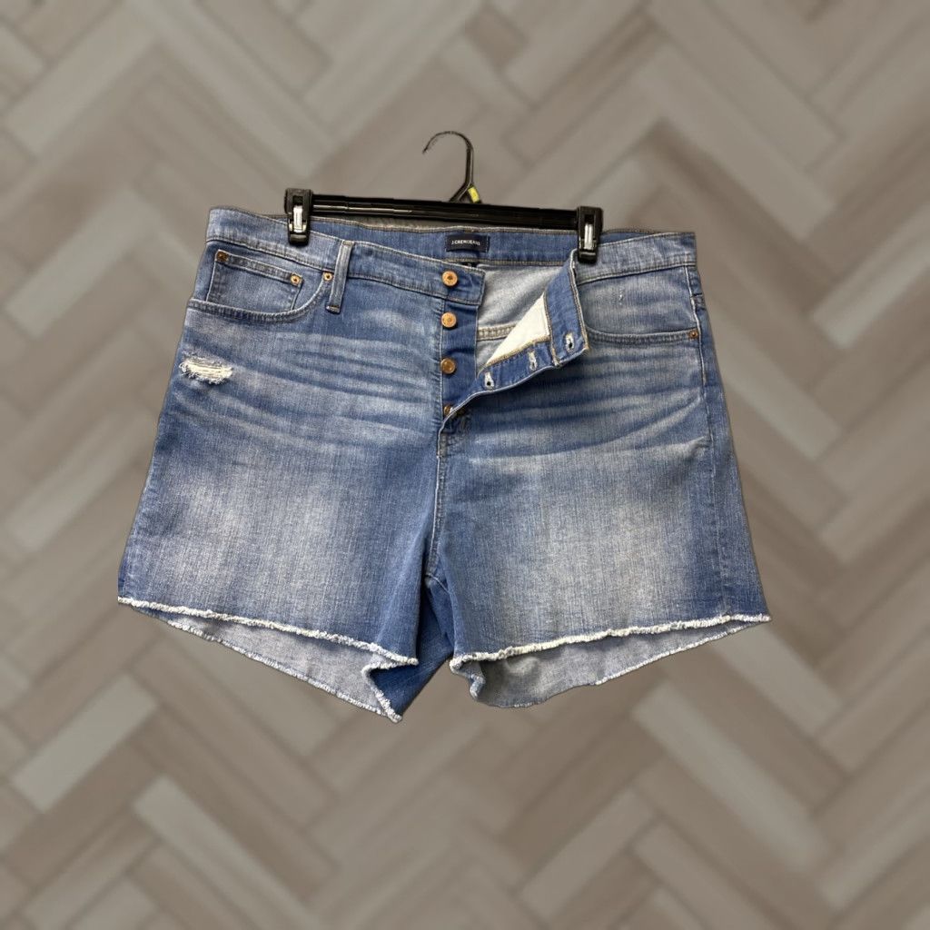 J.Crew J.CREW Women's Distressed Denim Cut-Off Shorts, High Rise, Size 35, Blue, Casual, Summer Size 24" / US 00 / IT 34 - 1 Thumbnail