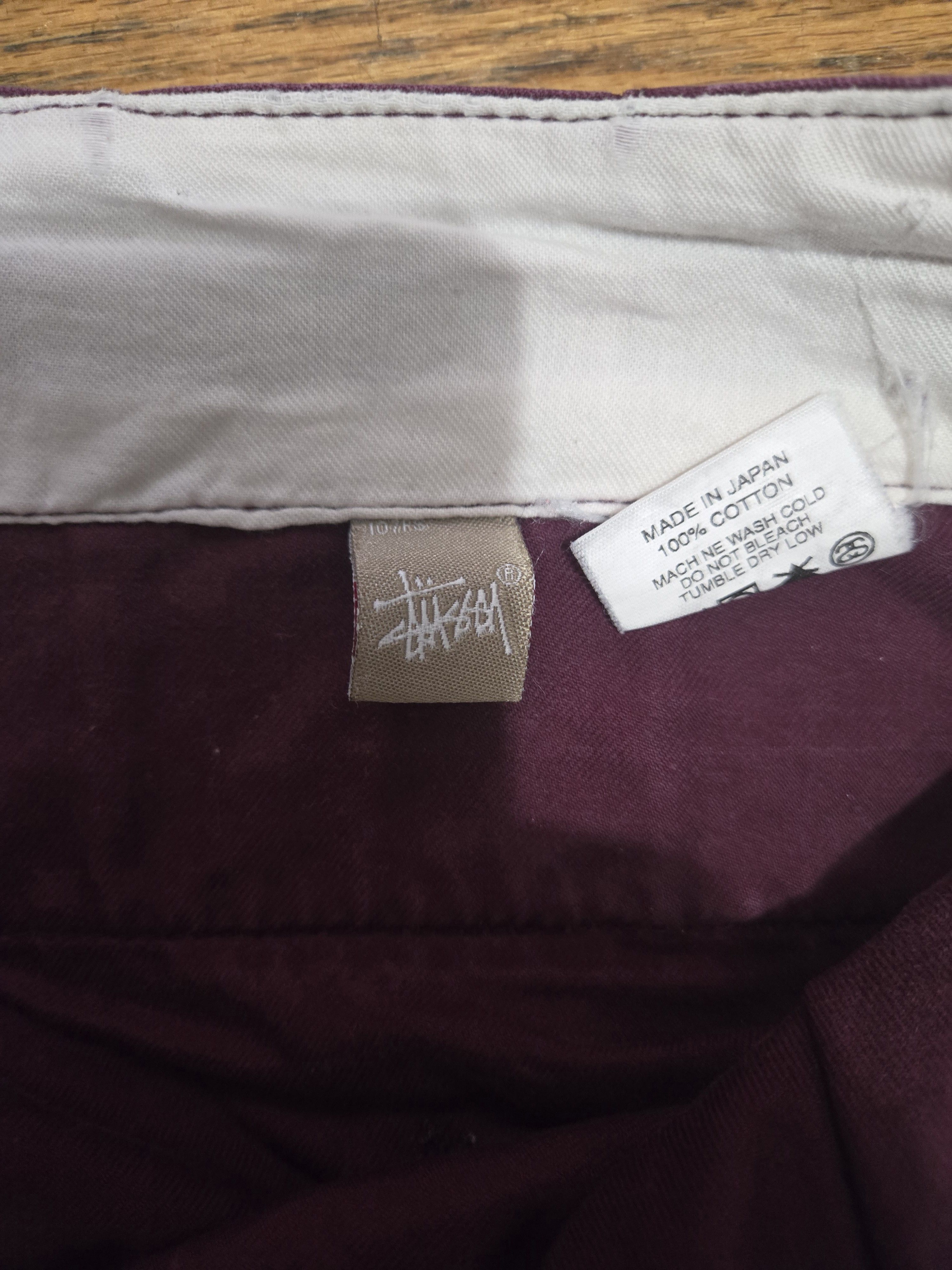 Stussy Stussy Deluxe 34 Burgundy Chino Made in Japan Size US 34 / EU 50 - 4 Thumbnail