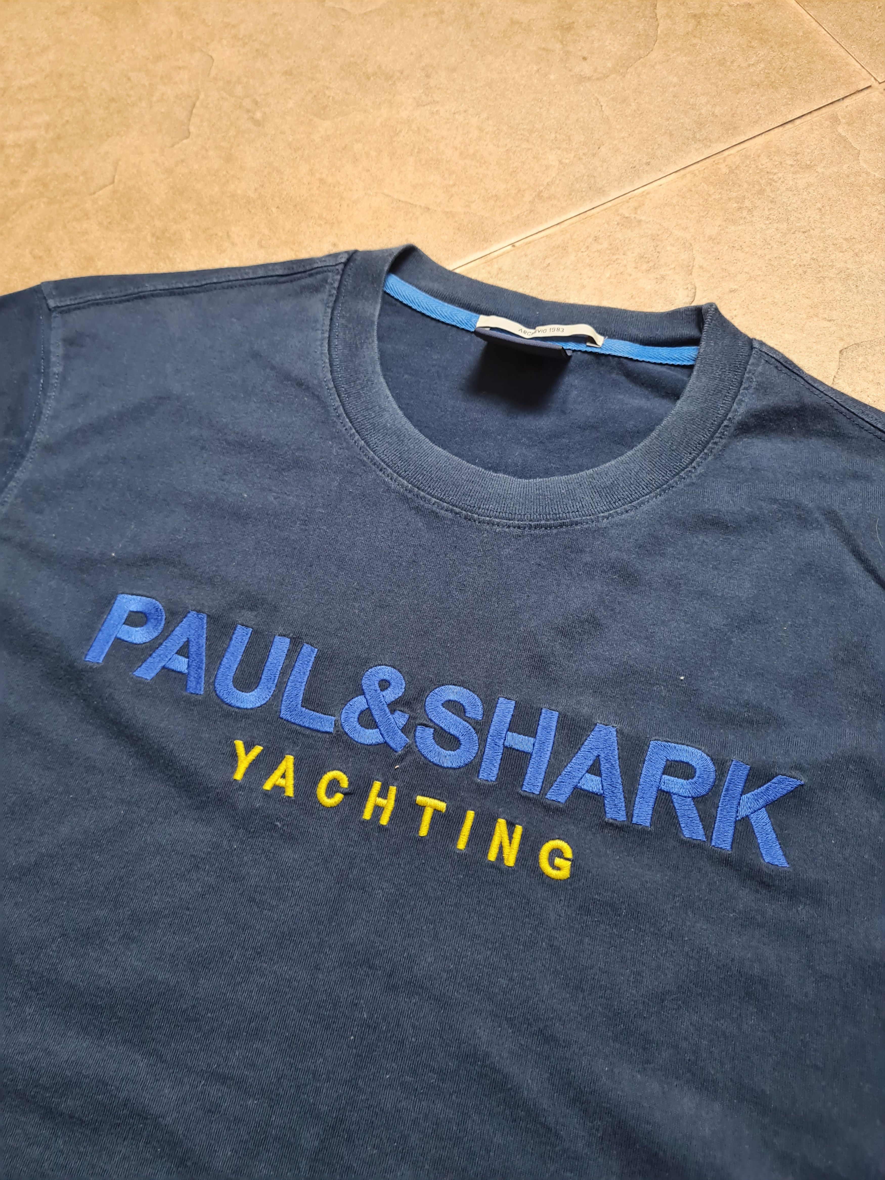 Paul & Shark Shirts Paul Shark Short Sleeve Basic T-Shirt Big Logo Size L Size US L / EU 52-54 / 3 - 7 Thumbnail
