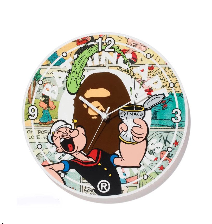 image of Bape X Popeye Wall Clock, Men's