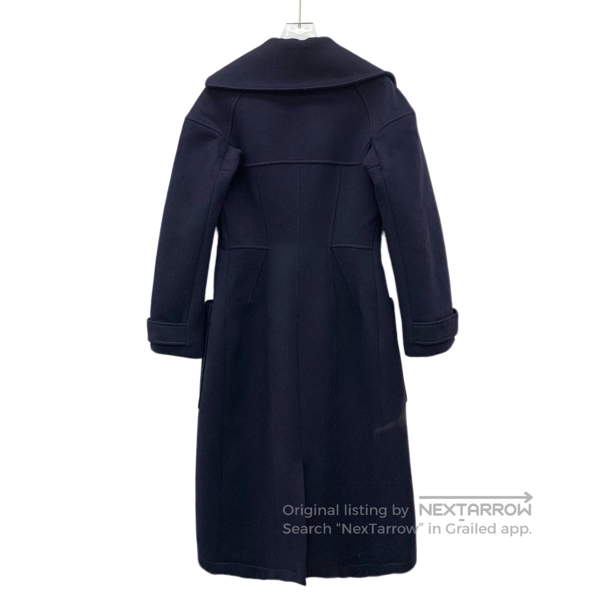 Dior Dior Navy Blue Wool Collar Toggle Long Sleeve Overcoat Coa Size XS / US 0-2 / IT 36-38 - 2 Thumbnail
