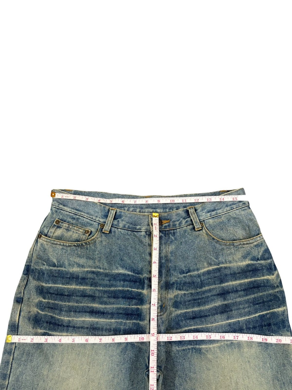 Japanese Brand Vintage Japanese Mud Wash Distress Loose Jean Shorts Jorts Size US 32 / EU 48 - 10 Thumbnail