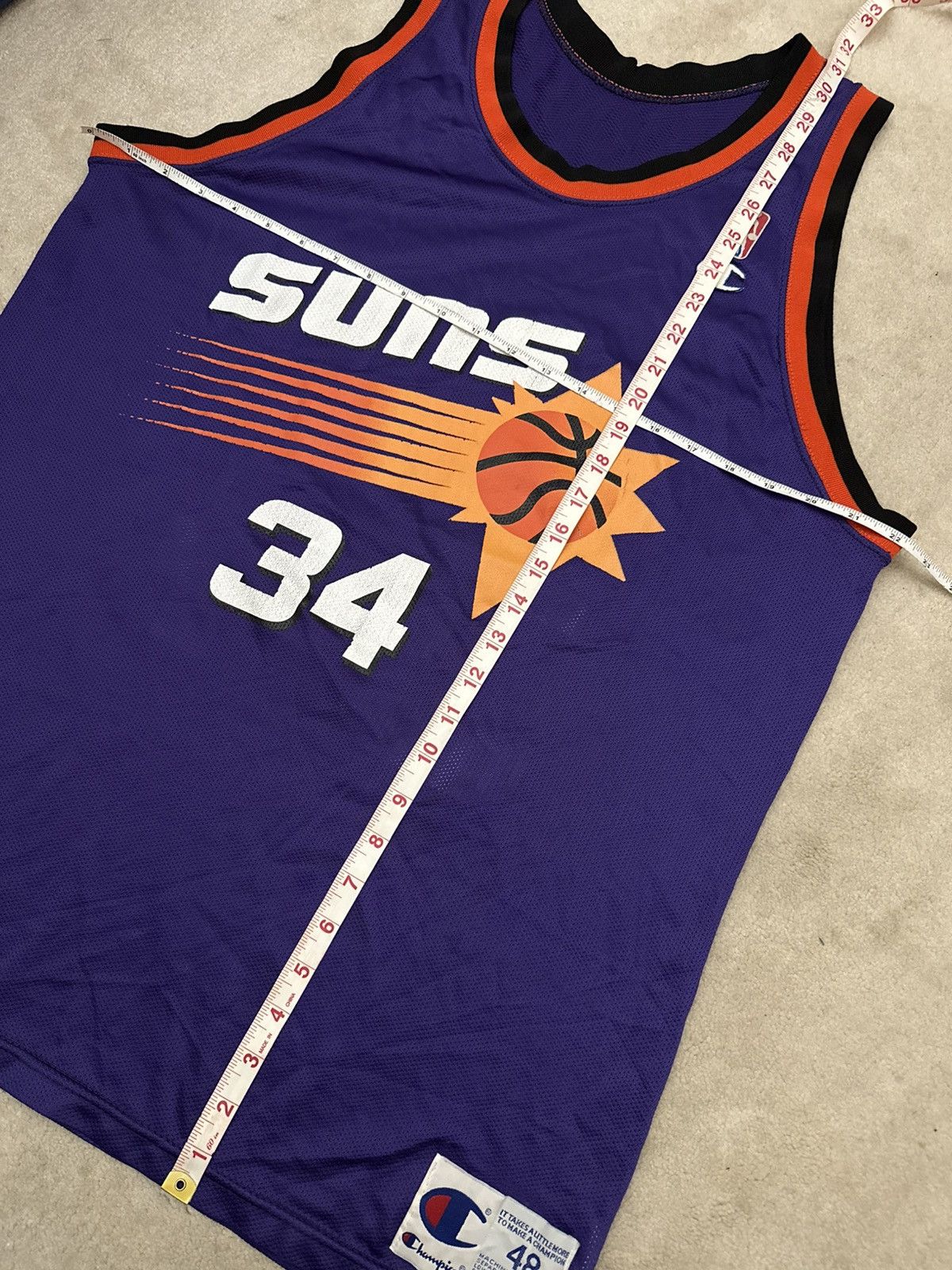 Vintage 90s PHOENIX SUNS Charles Barkley Champion Jersey 48