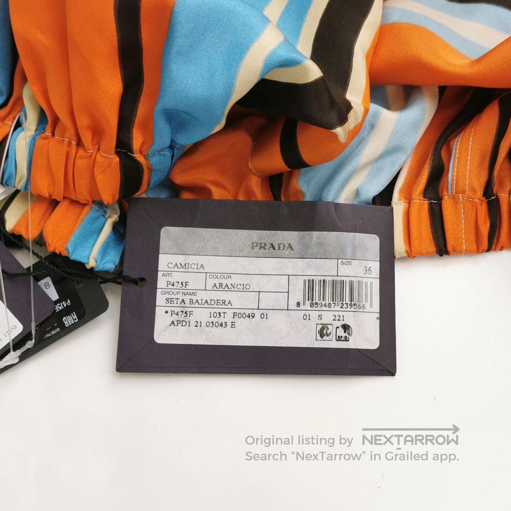 Prada Prada Colorful Striped Long Sleeve Shirt . Size XS / US 0-2 / IT 36-38 - 3 Thumbnail