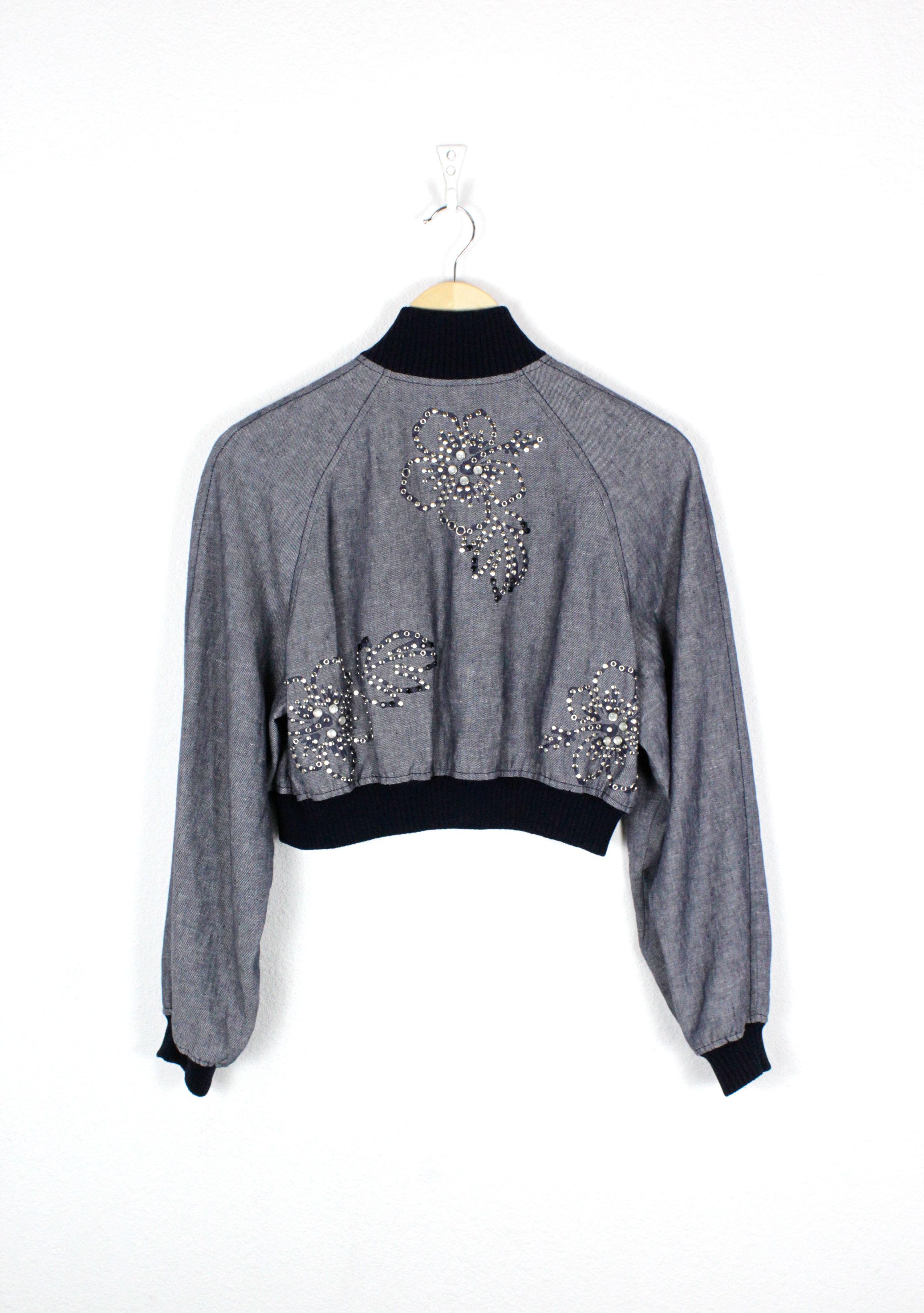 Jean Paul Gaultier Jean Paul Gaultier Embellished Metal Applique Bomber Jacket Size S / US 4 / IT 40 - 5 Thumbnail