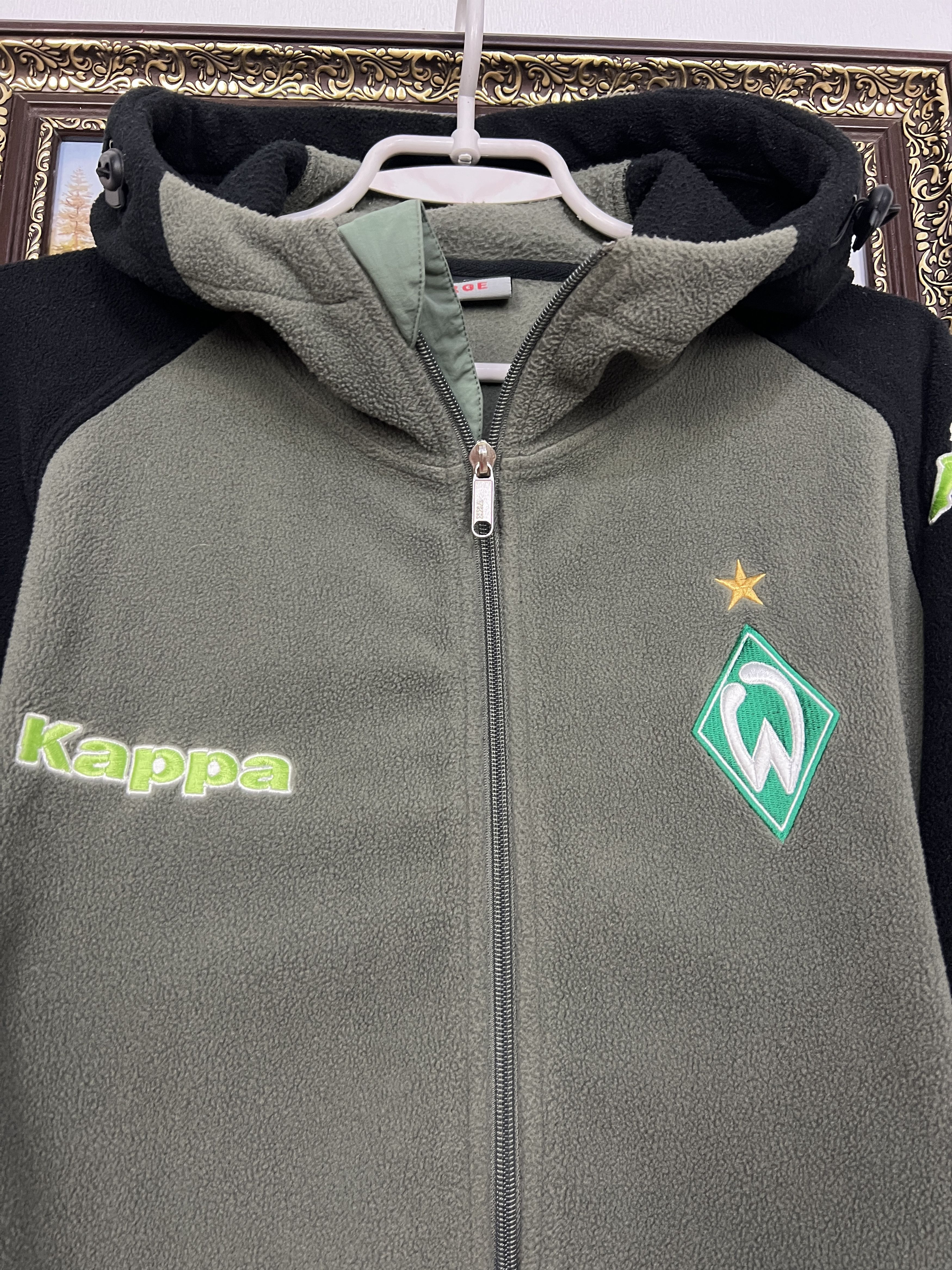 Kappa Vintage Kappa Werder Bremen Football Fleece Jacket Hooded Size US L / EU 52-54 / 3 - 3 Thumbnail