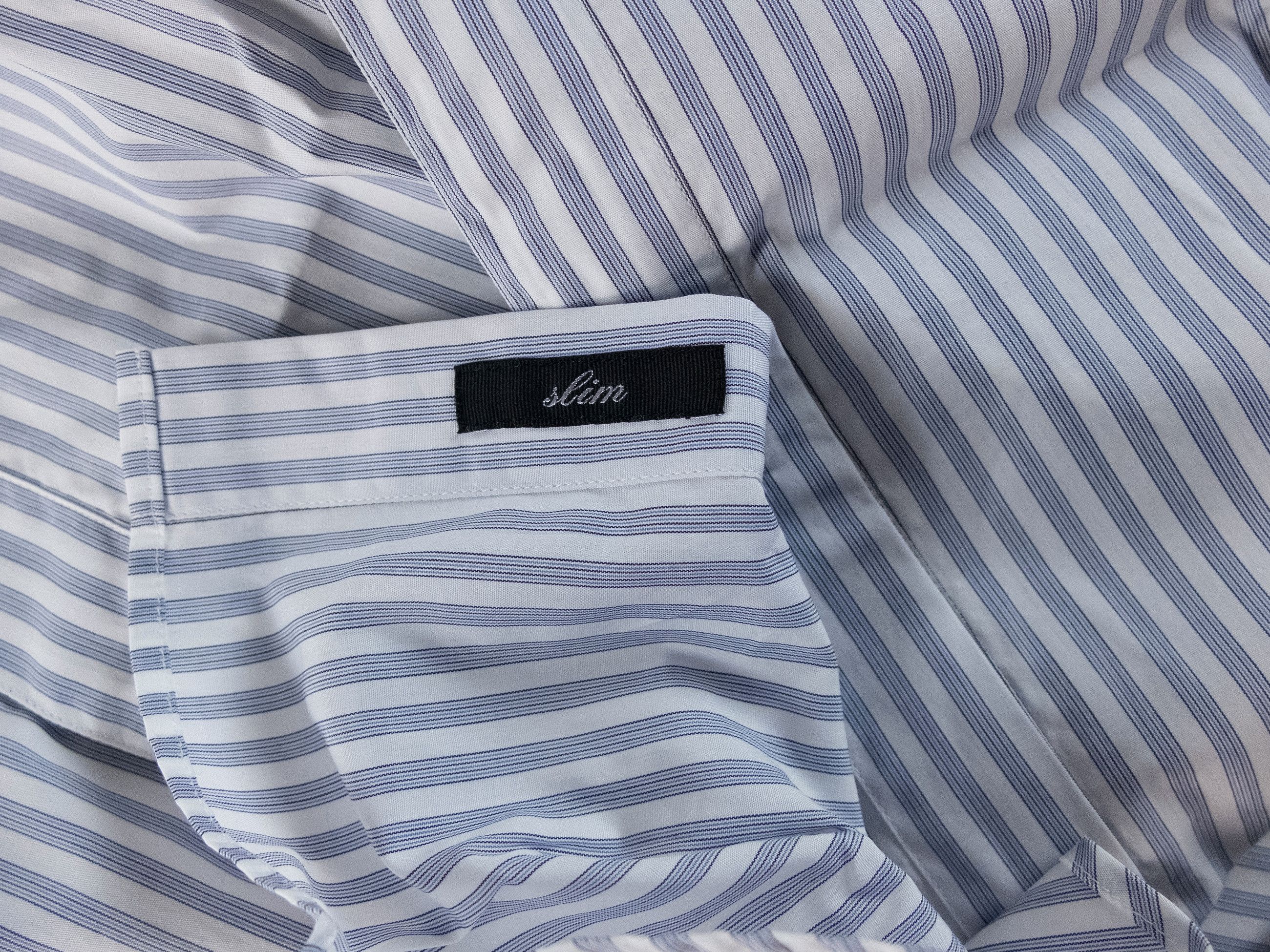 Viktor & Rolf VIKTOR & ROLF Monsieur slim fit white blue striped shirt Size US L / EU 52-54 / 3 - 7 Thumbnail