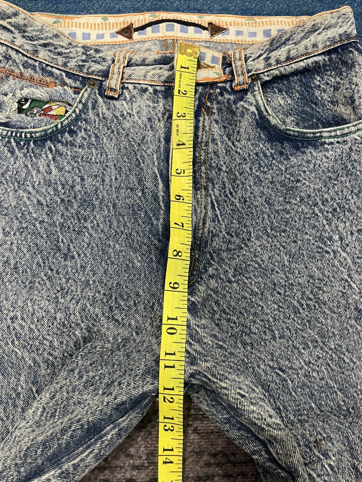 Kansai Yamamoto Vintage Kansai O2 Acid Wash Denim Jeans Size US 28 / EU 44 - 15 Thumbnail