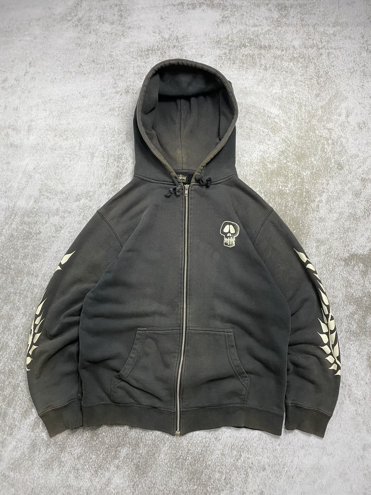 If Six Was Nine × Le Grande Bleu (L.G.B.) 2000s Stussy disstresed hoodie Size US L / EU 52-54 / 3 - 2 Thumbnail