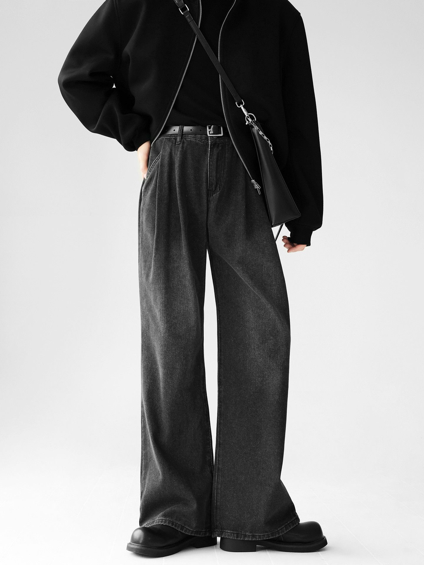 Japanese Brand Japanese retro men's wide-leg washed straight loose jeans Size US 32 / EU 48 - 2 Thumbnail