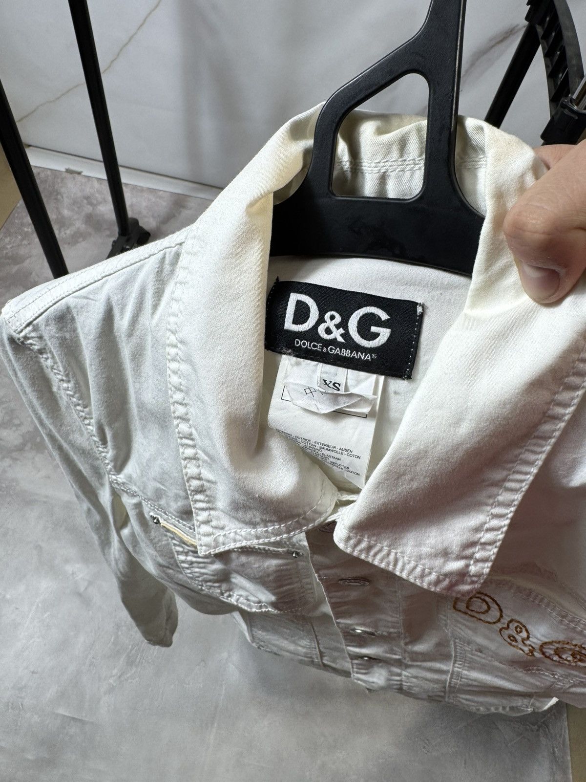Dolce & Gabbana Dolce Gabbana Ivory Denim Jacket Size XS / US 0-2 / IT 36-38 - 5 Thumbnail