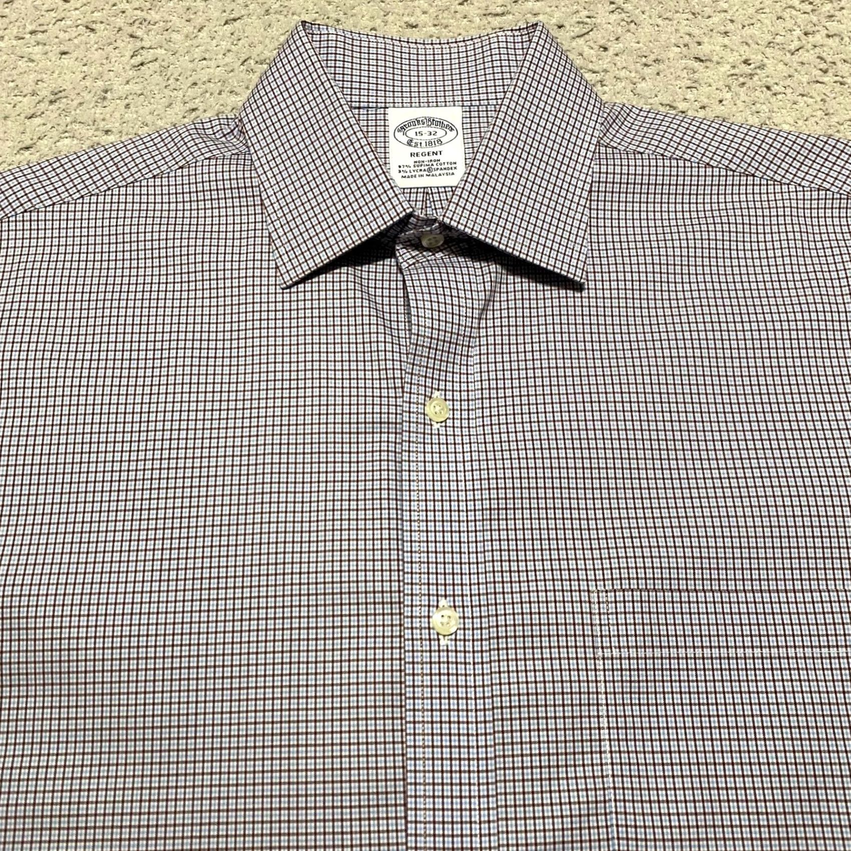 Brooks Brothers Brooks Brothers Shirt Multicolor Plaid Check Button Front Long Sleeve sz 15 Mens Size US M / EU 48-50 / 2 - 5 Thumbnail