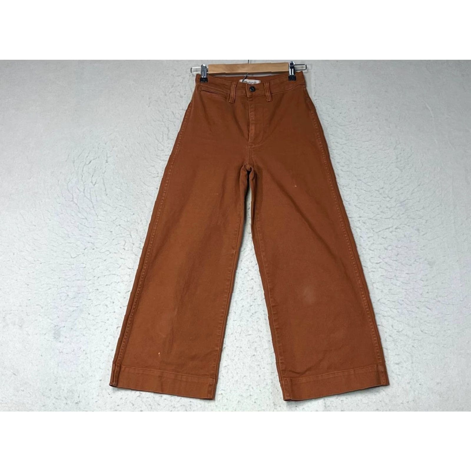 Madewell Madewell Pants Womens 23 Orange Slim Wide-Leg Crop Fit High Rise See Pics Size 40" / US 18 - 2 Thumbnail