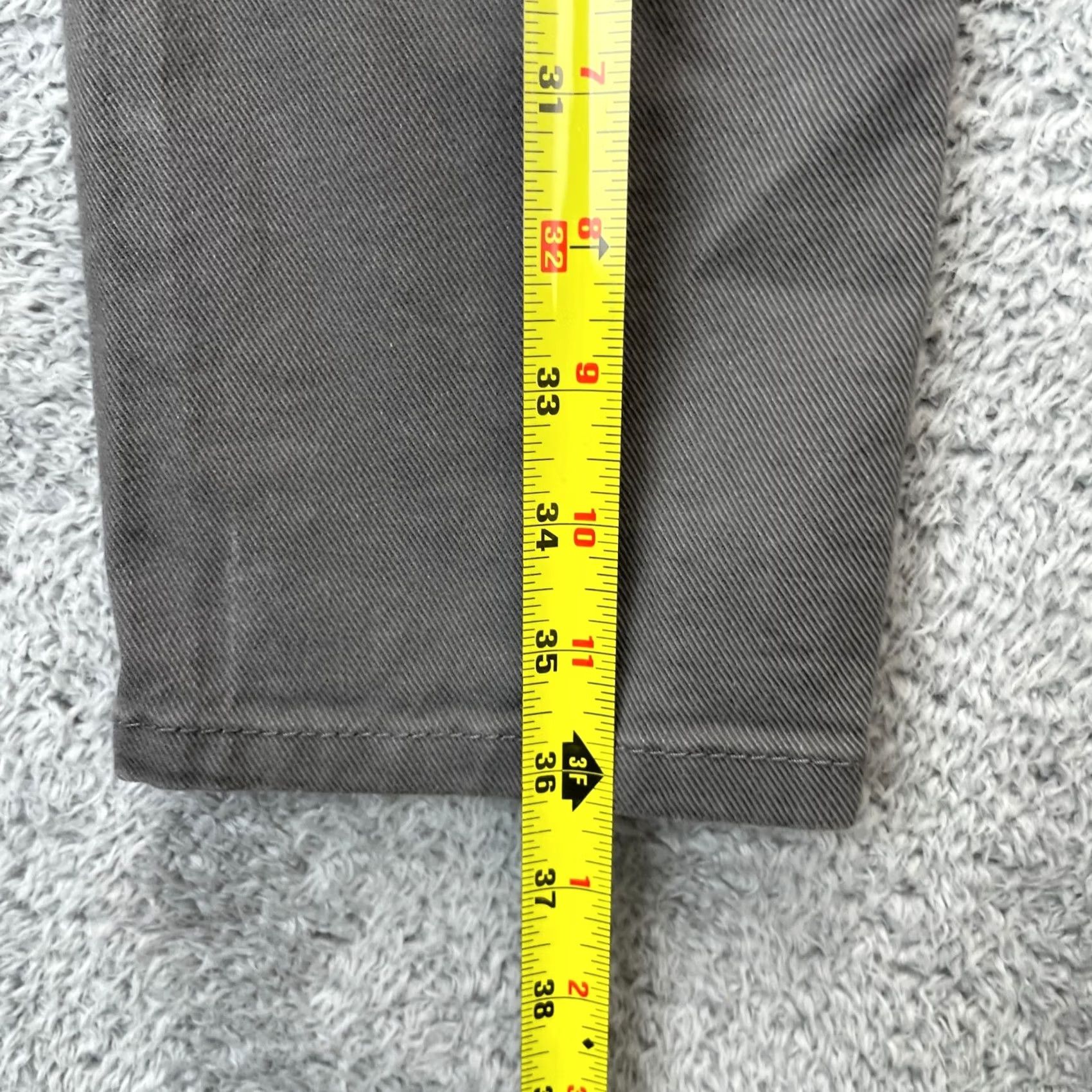 ASH ASH & ERIE Gray Jeans Tapered Leg Cotton Stretch Denim Low Rise 29x28 Size 30" / US 8 / IT 44 - 6 Thumbnail