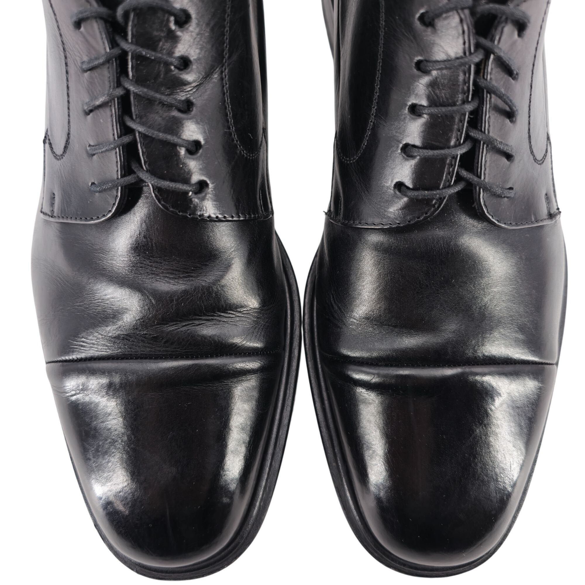 Mezlan Mezlan Spain Mens size 11 Dress Shoes Black Leather Cap-toe Size US 11 / EU 44 - 2 Thumbnail