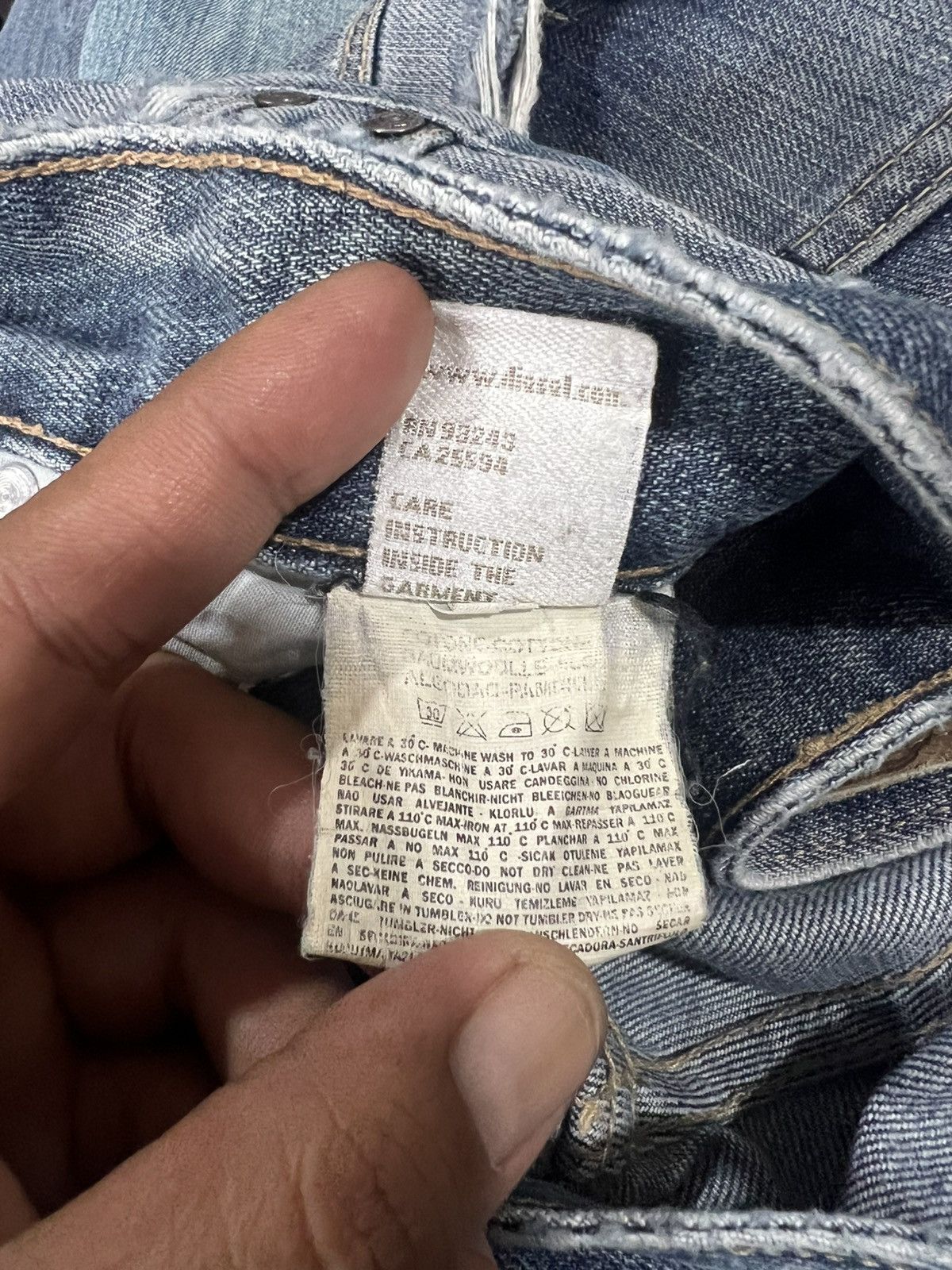 🔥Vintage Diesel Cardiel Made in Italy Distressed Denim